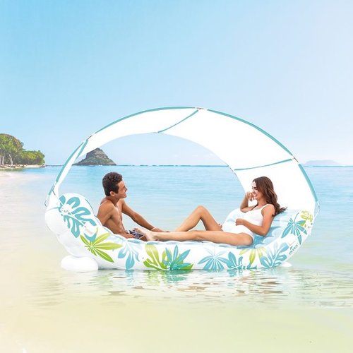 Matelas gonflable de piscine lounge hamac tropical Intex