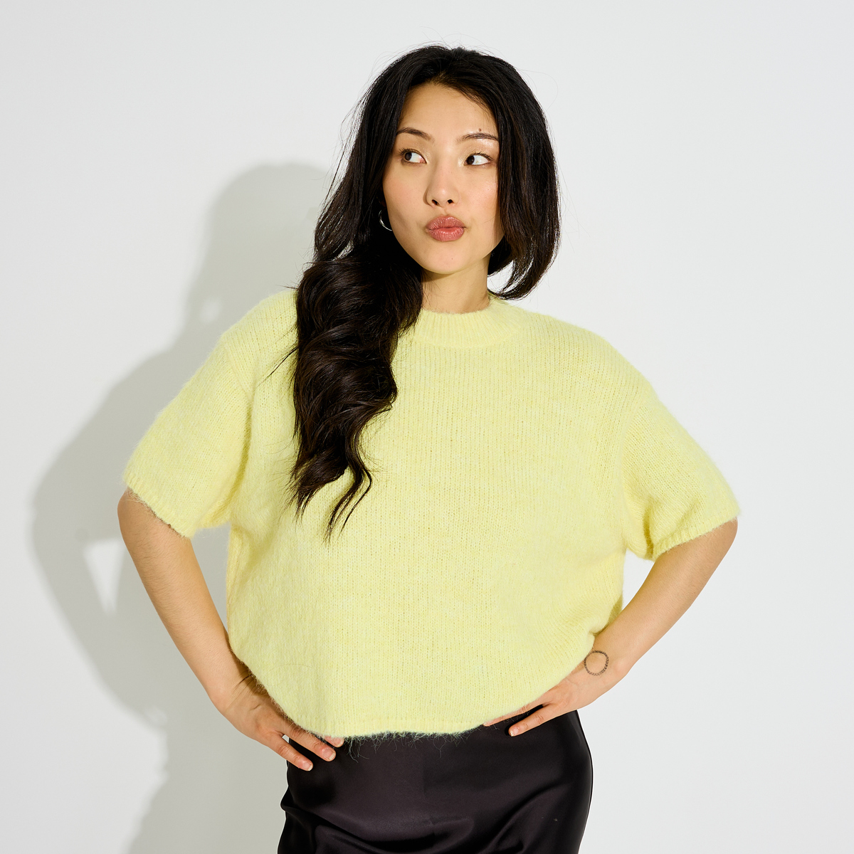 Pull manches courtes col rond, GRAIN DE MALICE