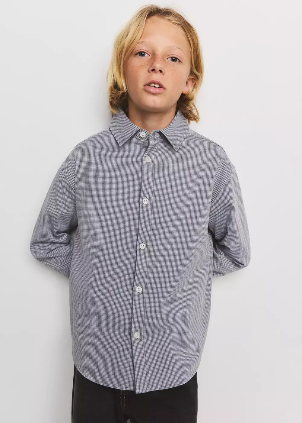 Chemise à carreaux en coton, MANGO KIDS