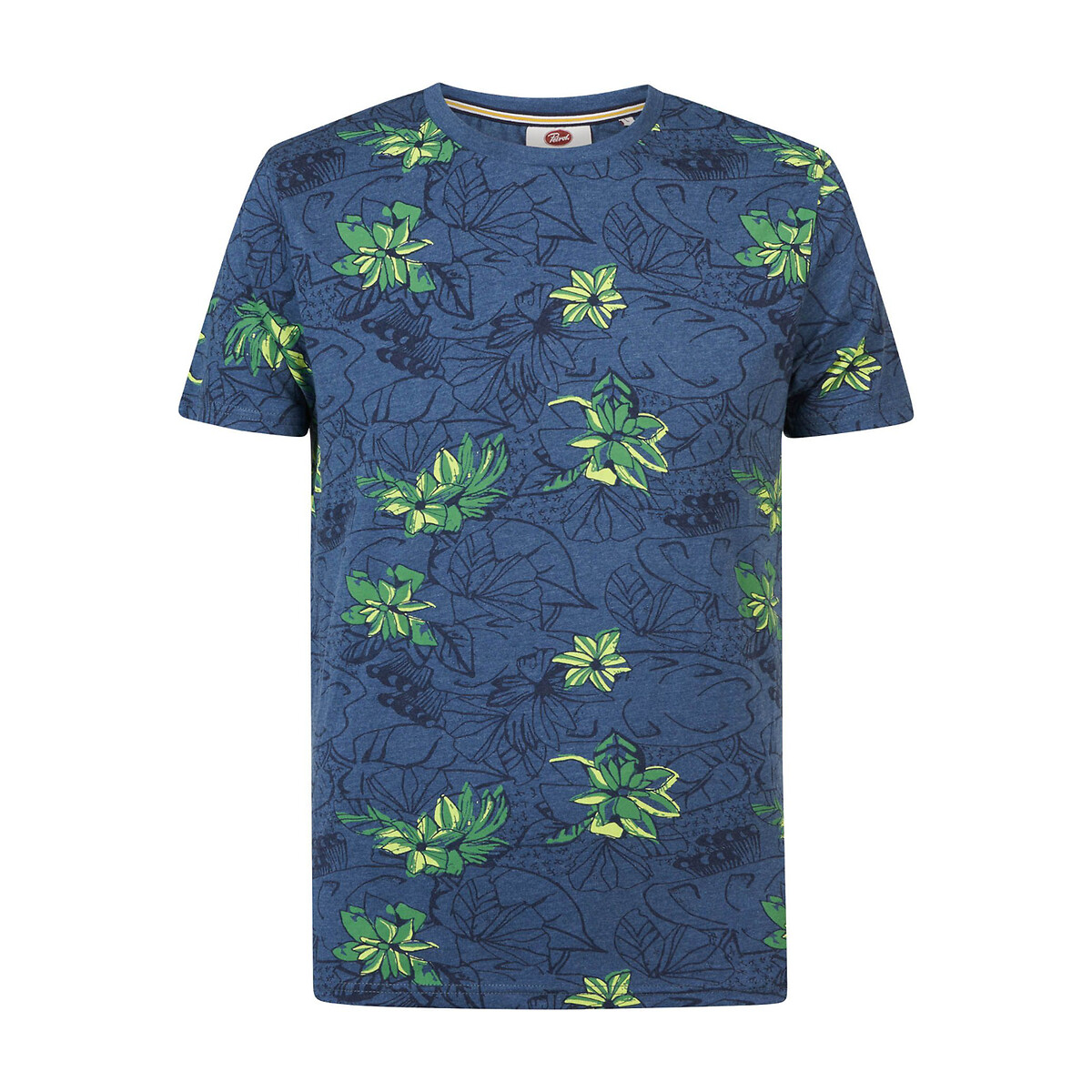 Printed Cotton Mix T-Shirt with Crew Neck