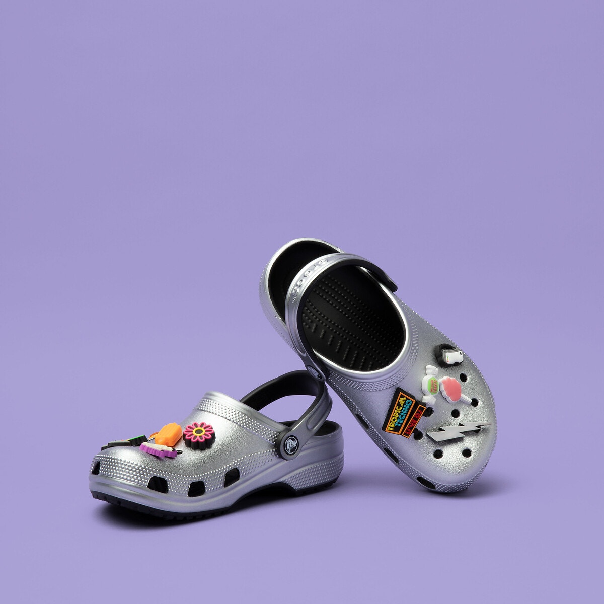 Crocs argenté best sale