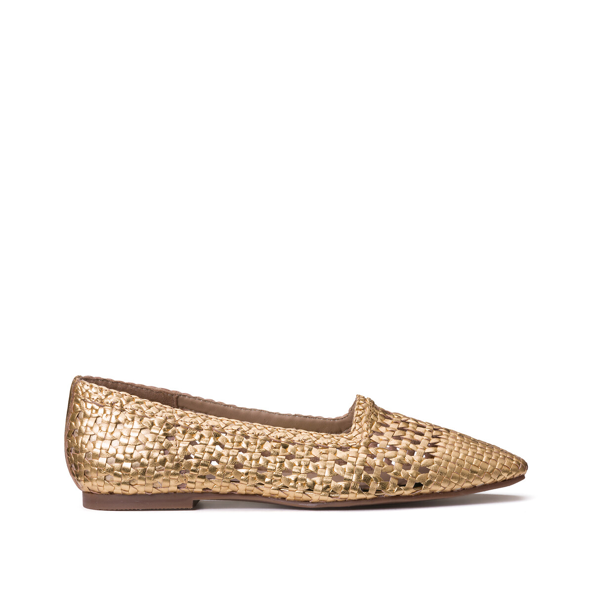 Woven Leather Ballet Flats