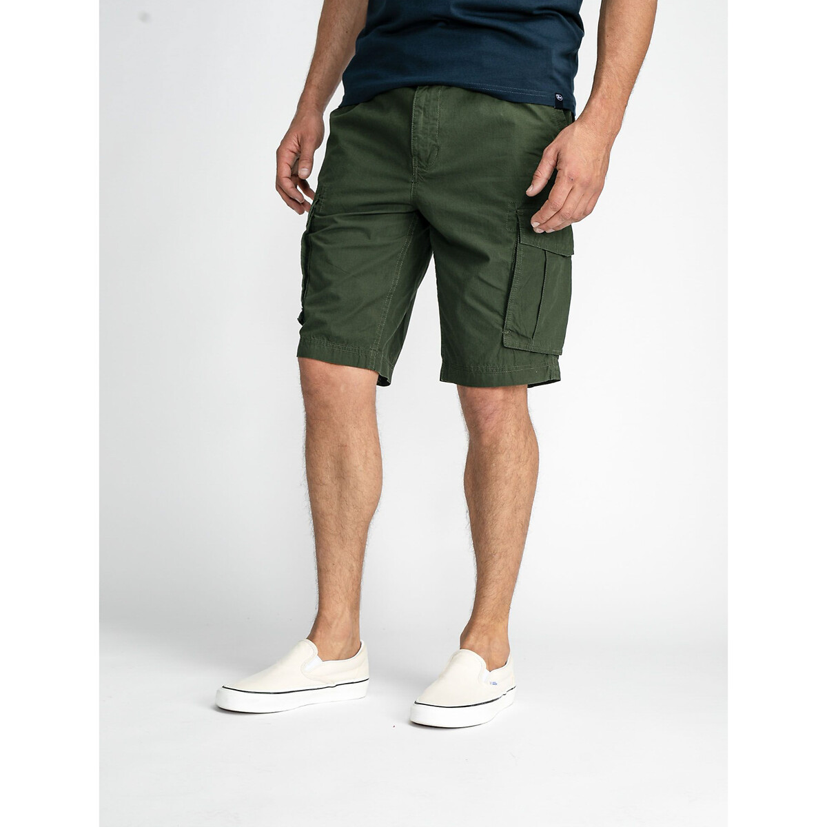 Cotton Belted Cargo Shorts