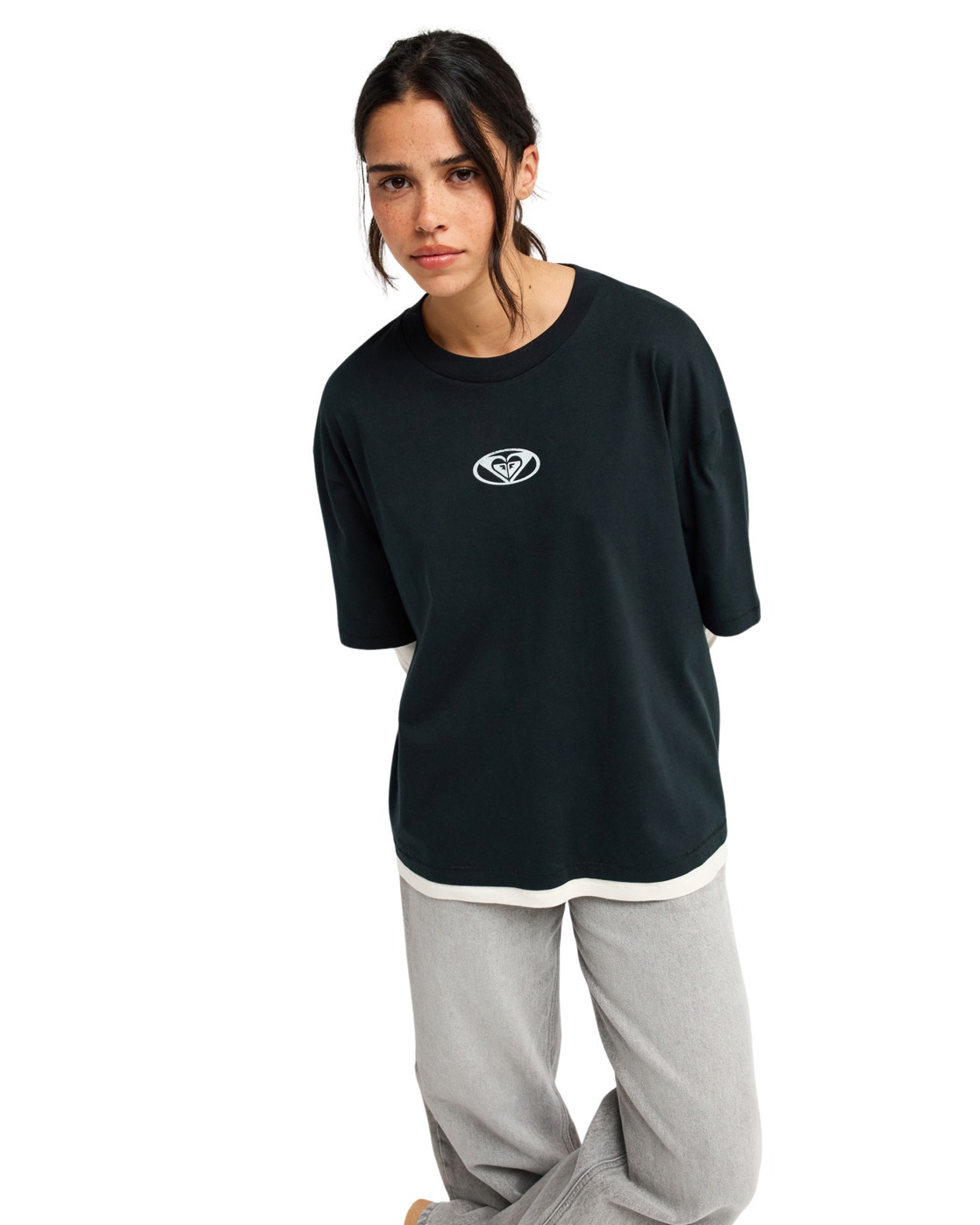 T-Shirt, manches longues, col rond, ., ROXY