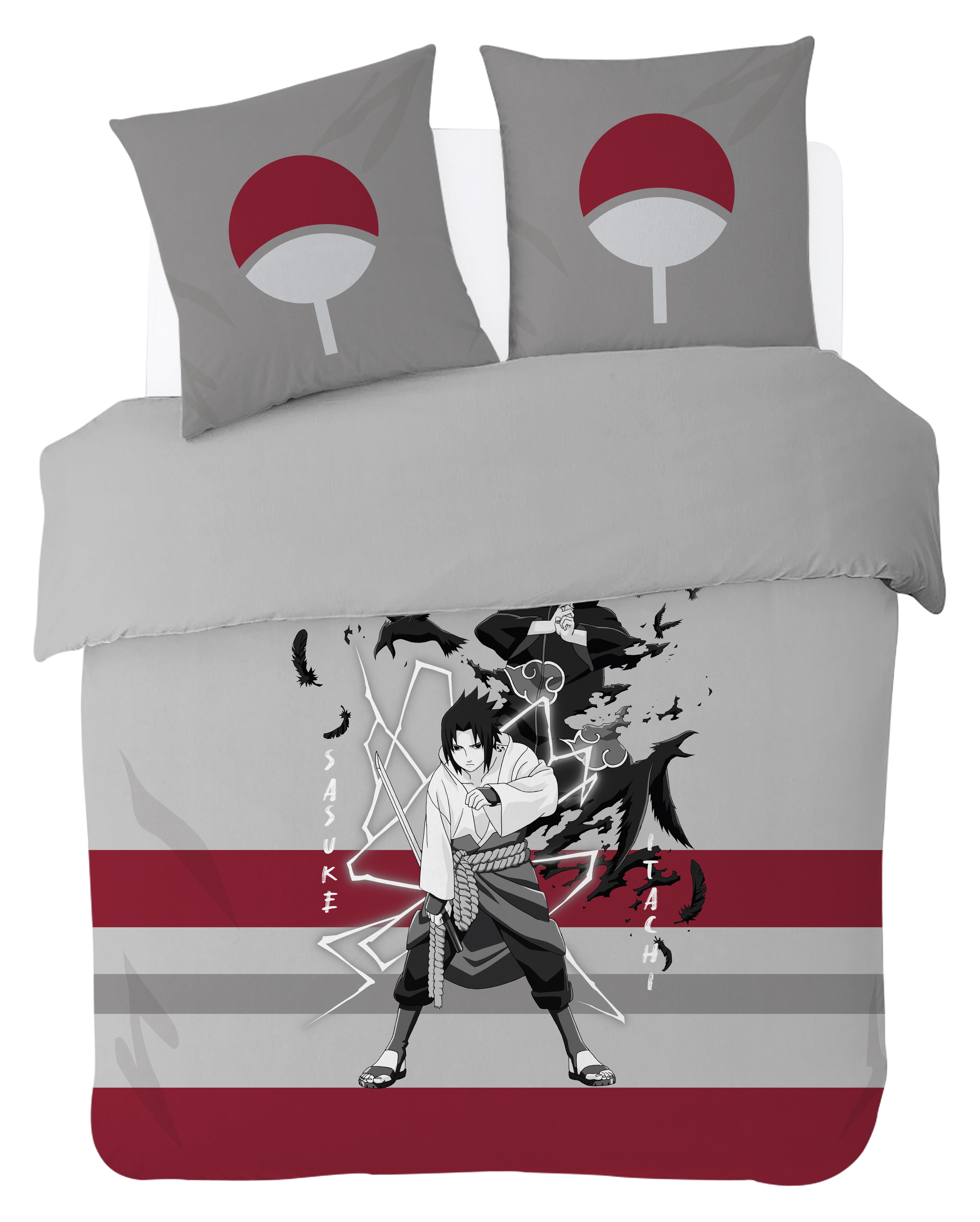 Parure de lit coton Naruto Shippuden, SASUKE ET ITACHI, NARUTO