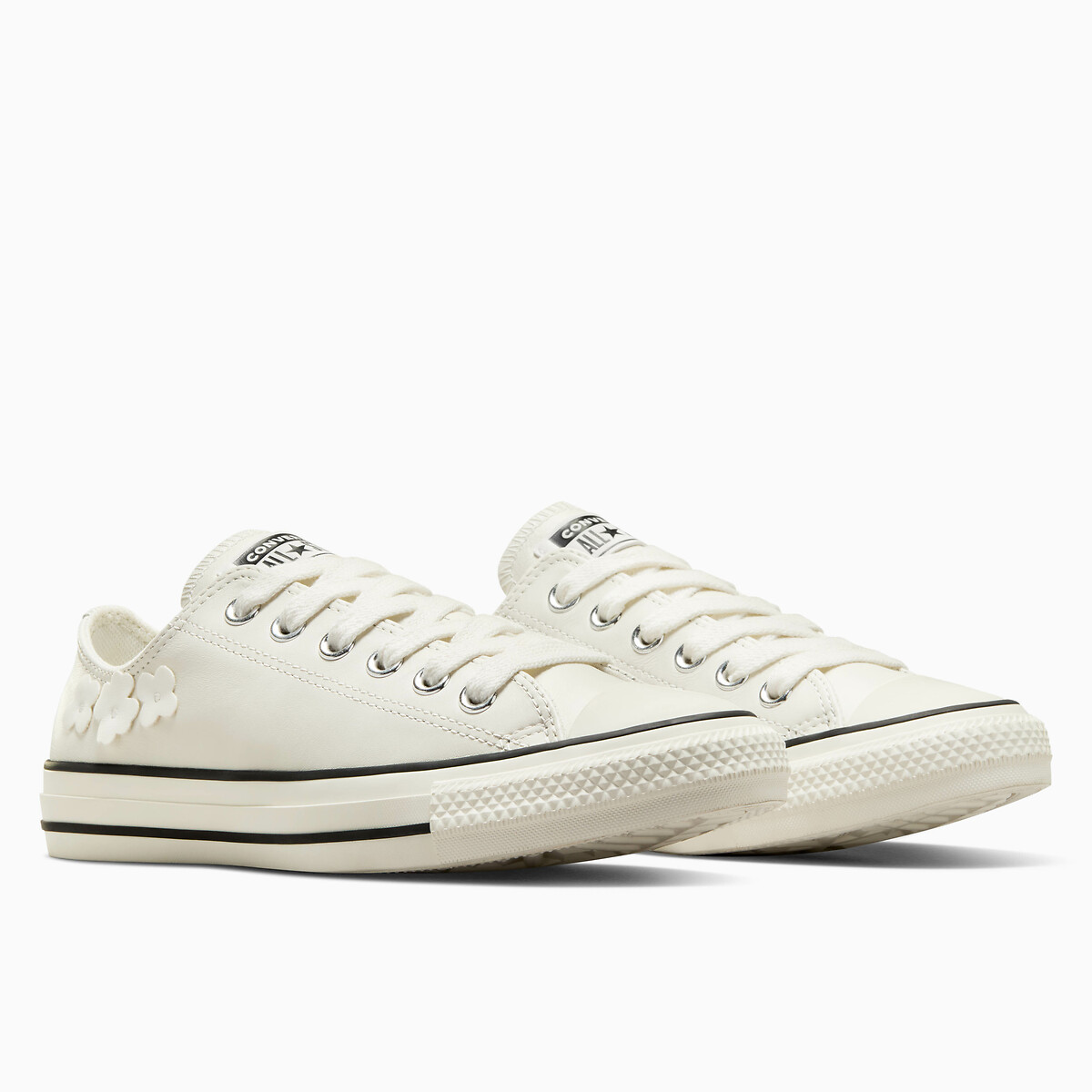 Converse leather shops frill ox trainer