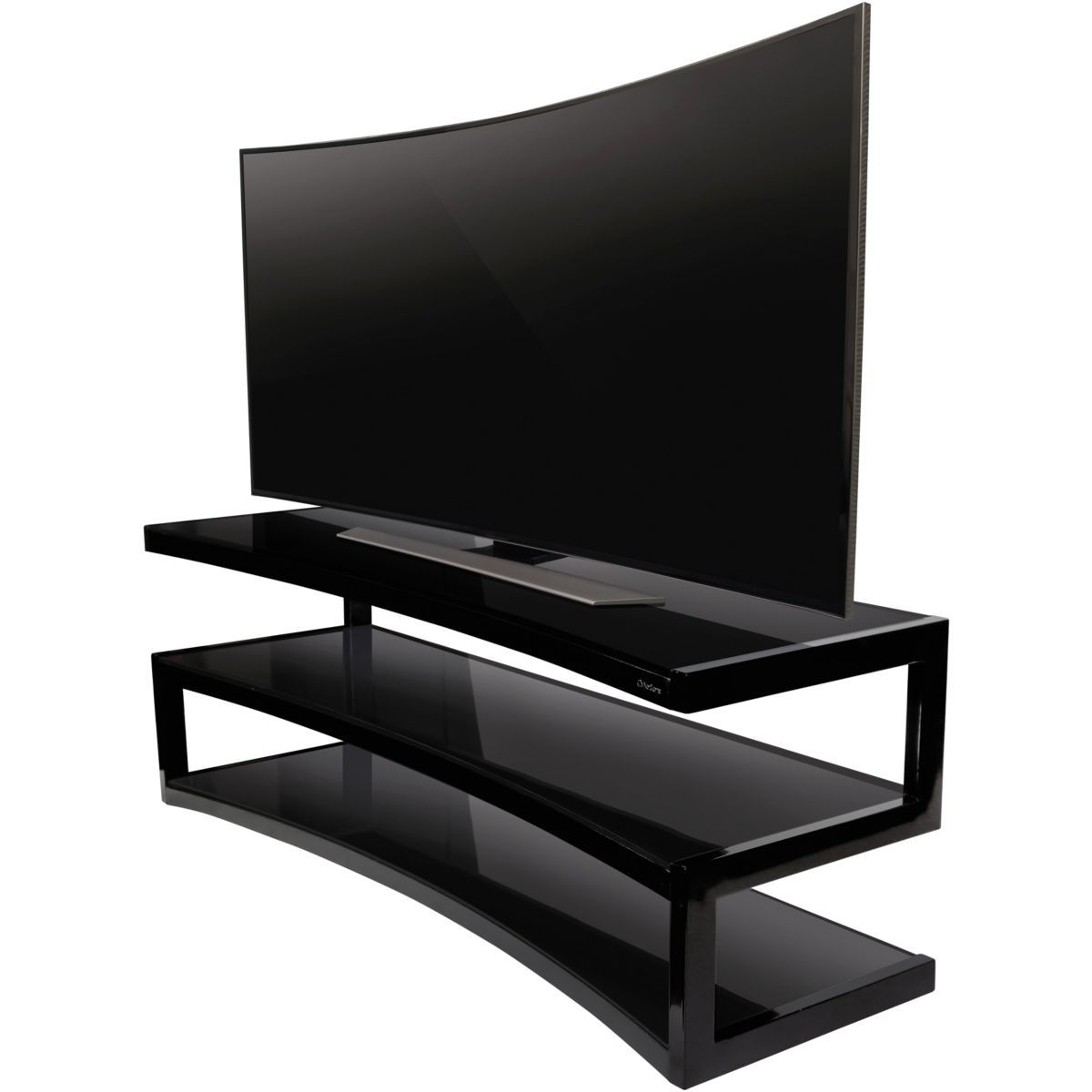 meuble tv esse curve noir laque/noir 1.5m 32-60p