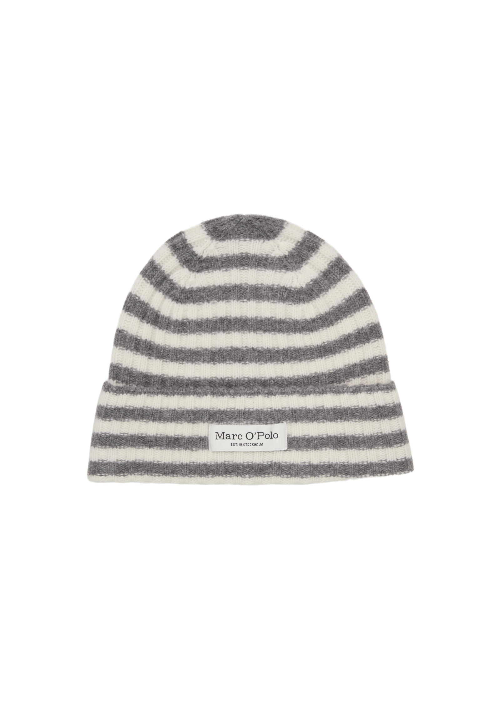 Bonnet rayé en mélange de laine moelleuse, MARC O'POLO