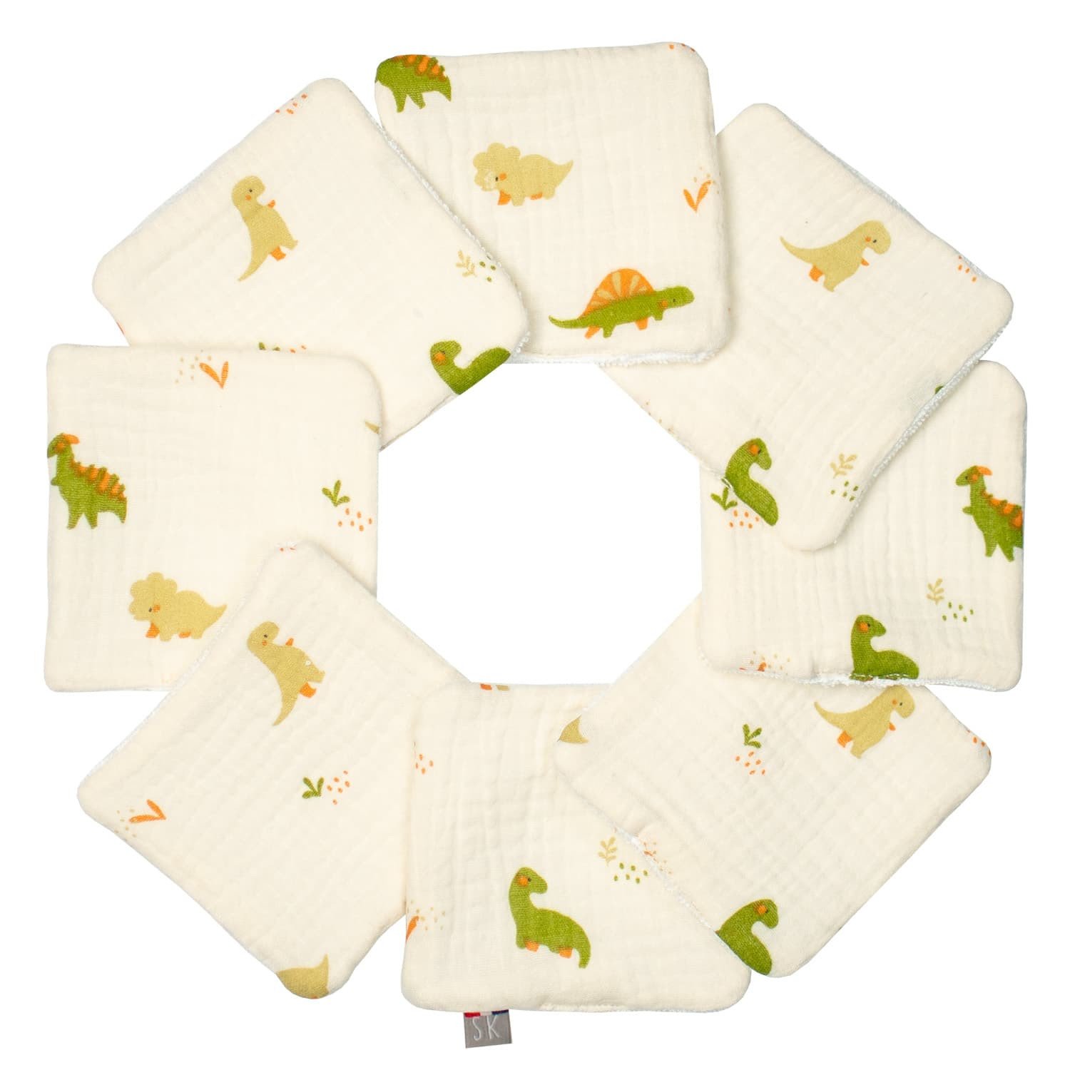 Lingettes bébé lavables 8 pièces, SEVIRA KIDS