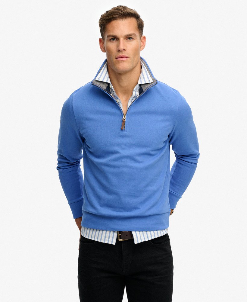Sweat Piqué Demi-Zip Essential, SUPERDRY