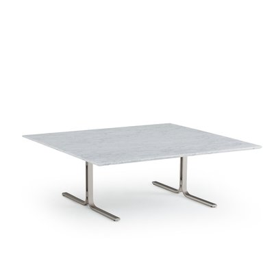 Tavolo basso quadrato in marmo e metallo, Belno AM.PM