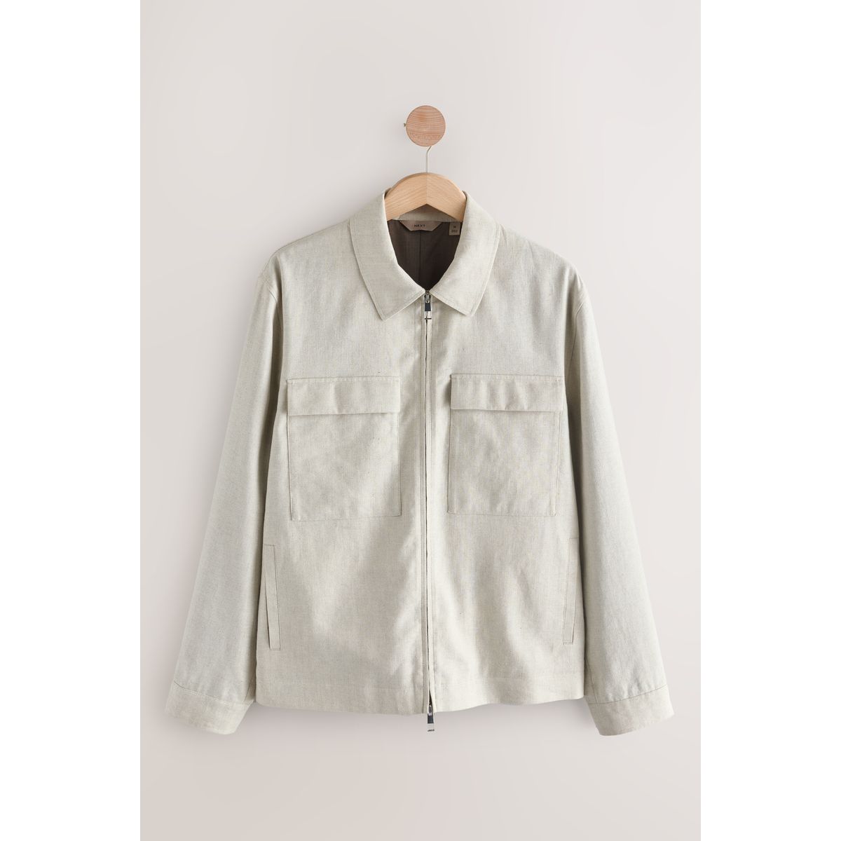 Veste-chemise mélange de lin et coton, NEXT