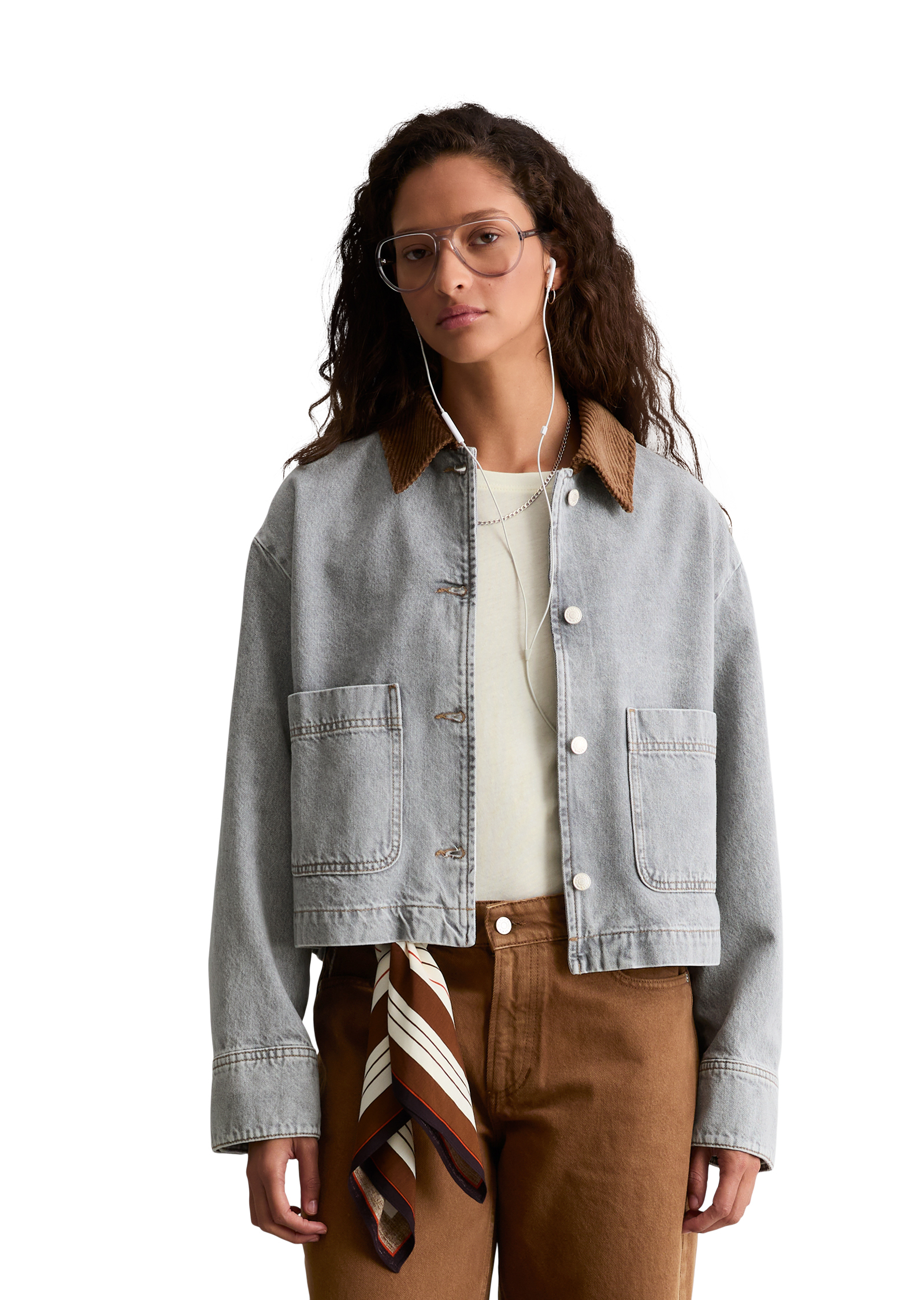Veste en jean ample, style  barn en pur coton biologique, MARC O’POLO DENIM
