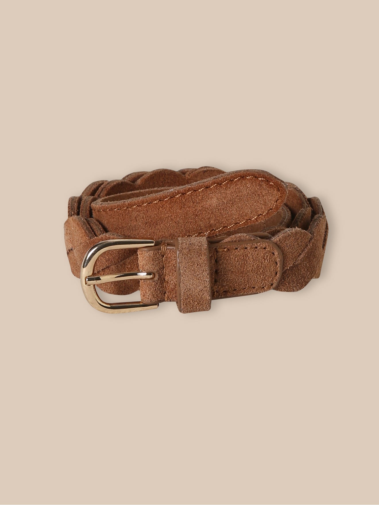 Ceinture tressée en cuir, CYRILLUS