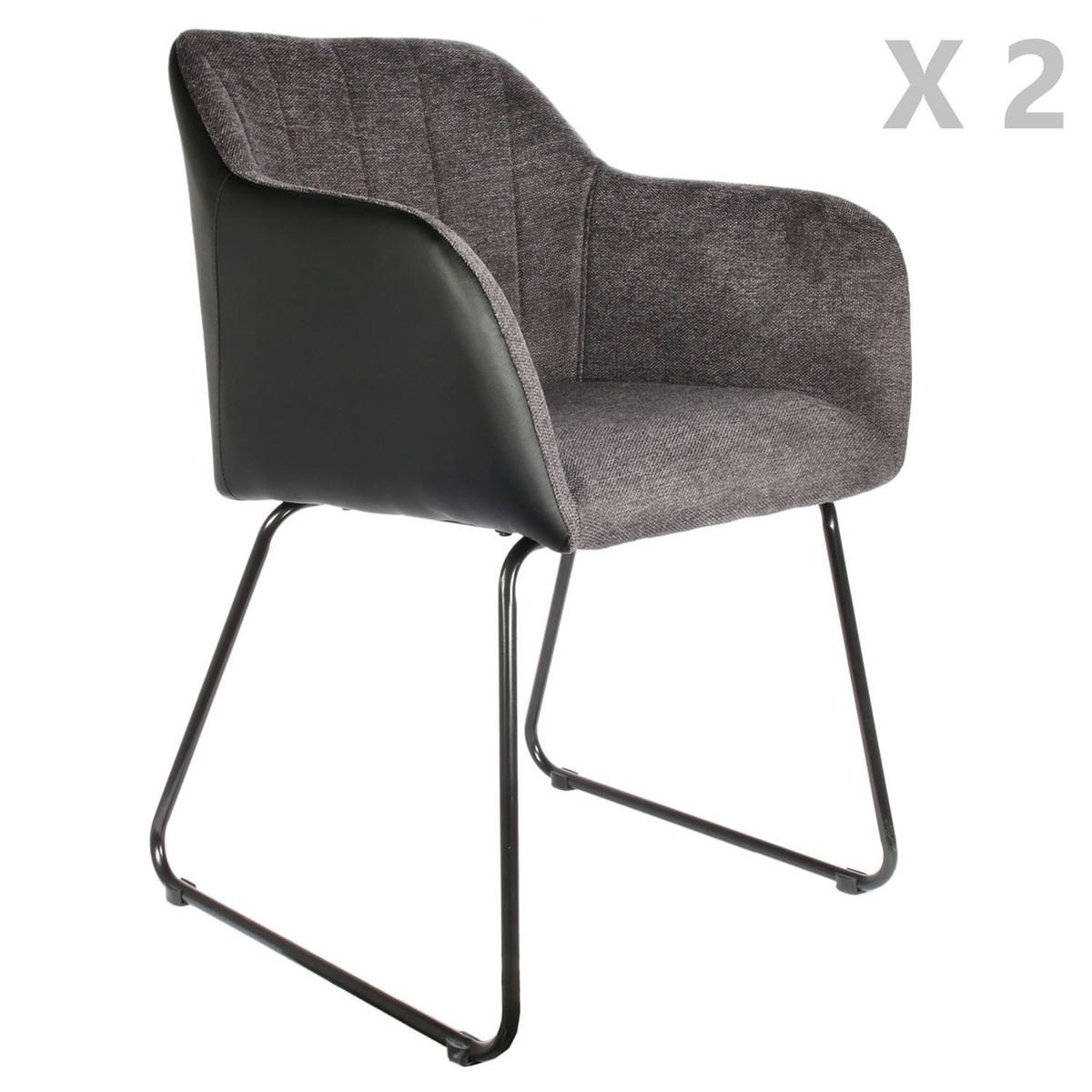 2 fauteuils de table industriel memphis