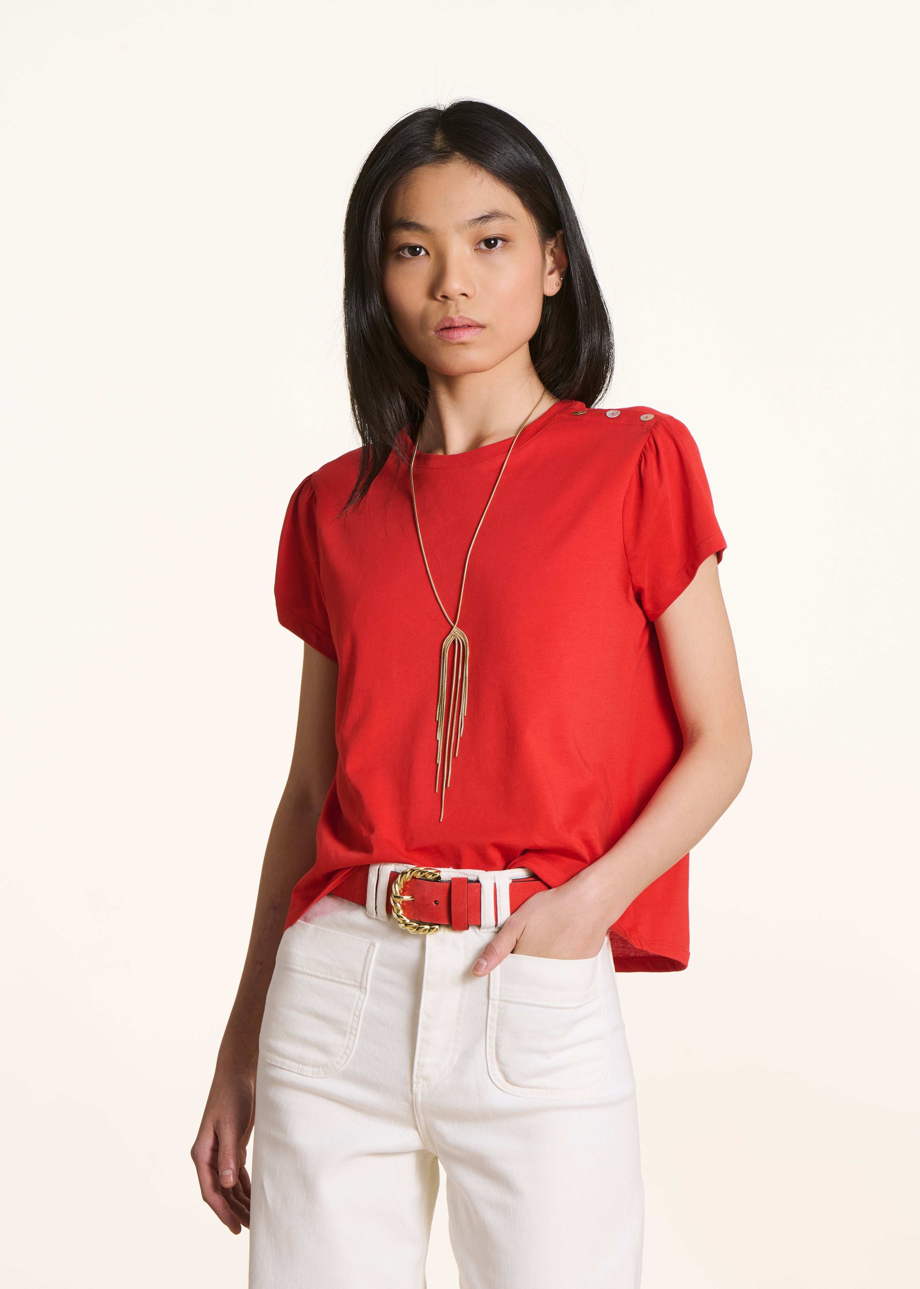 T-shirt manches courtes en coton biologique, LA FEE MARABOUTEE