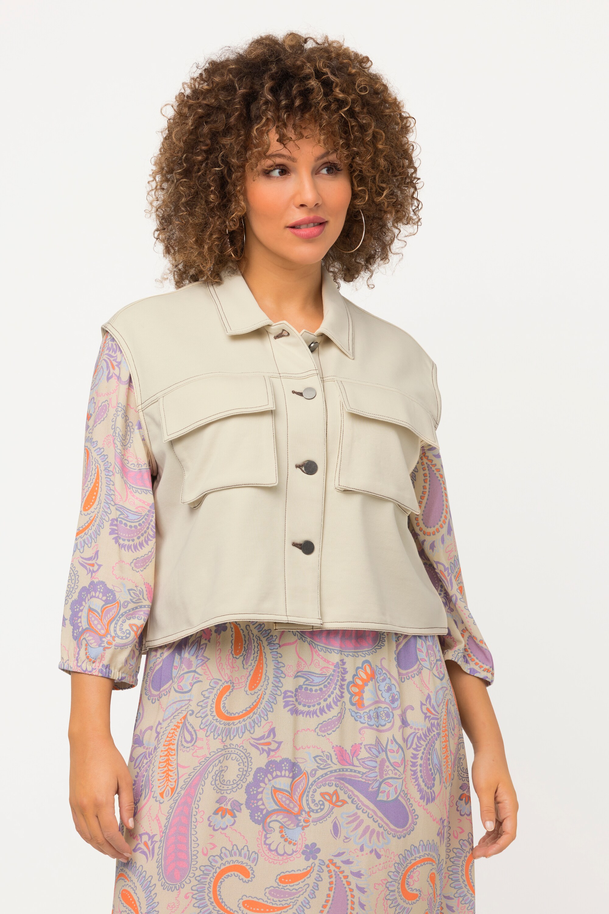 Gilet en molleton, coutures épaisses, ULLA POPKEN