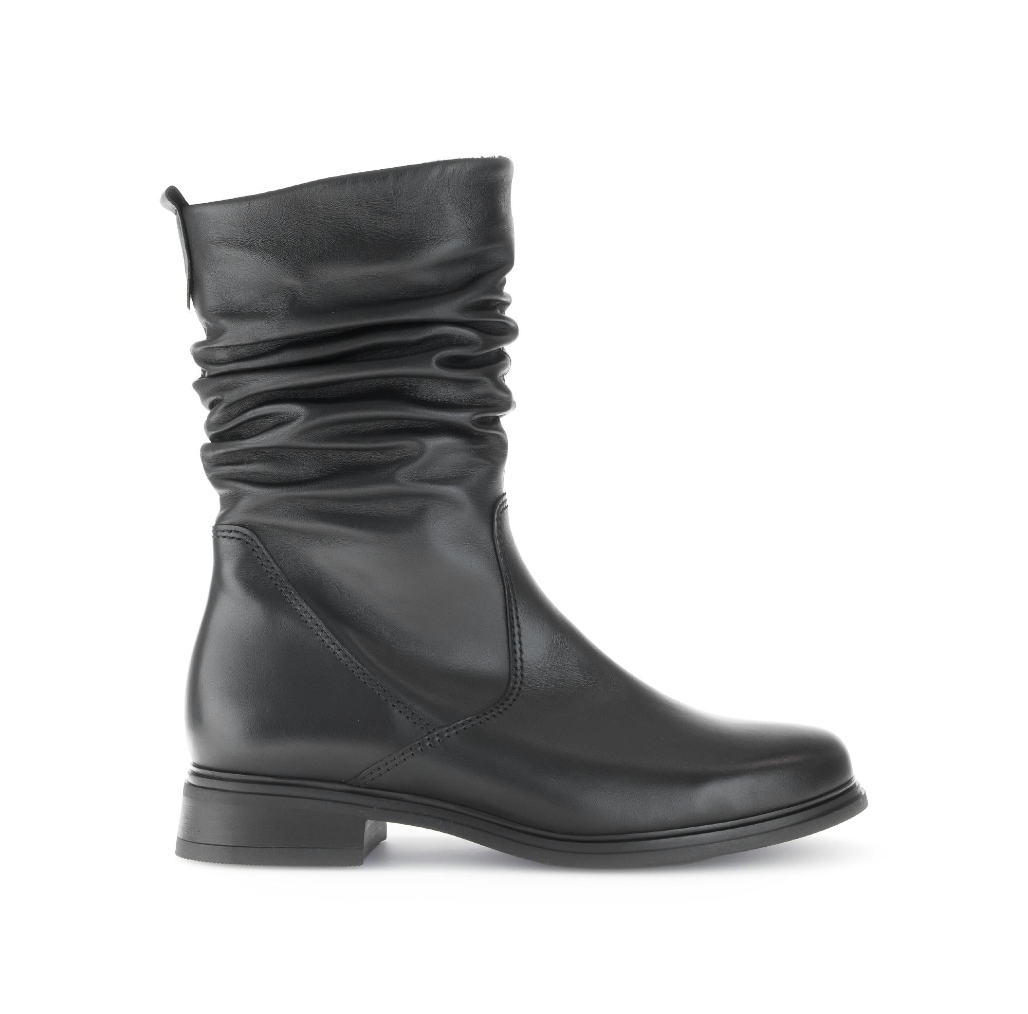 Bottines mid en cuir à talon décroché, GABOR