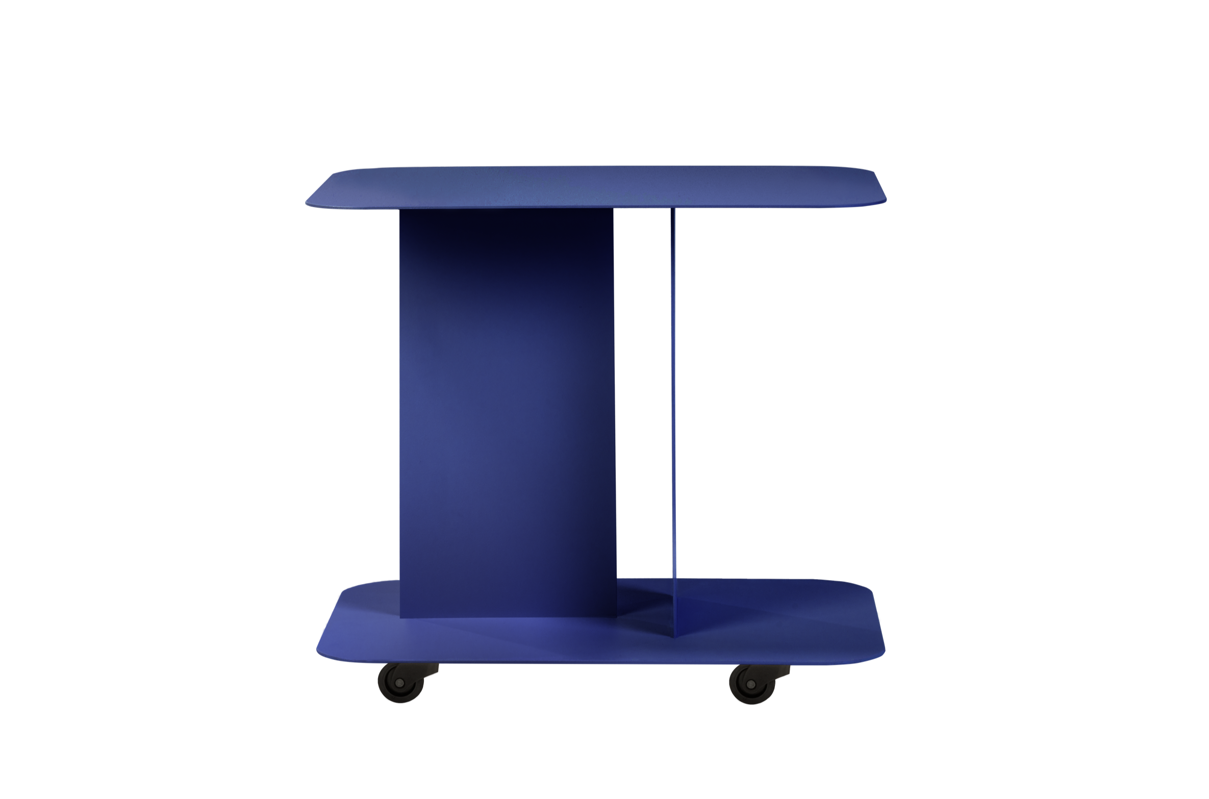 Table d'appoint avec roulettes en acier HO, NOO.MA