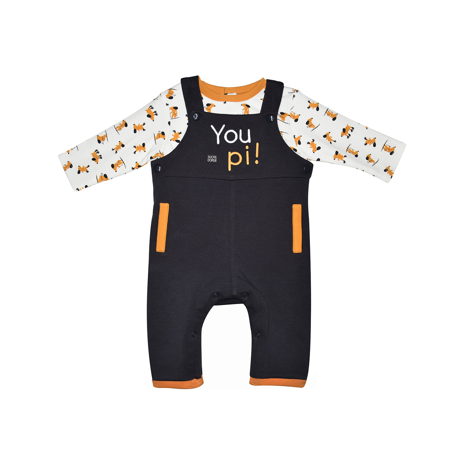 Tee shirt salopette joey molleton long bebe, SUCRE D'ORGE