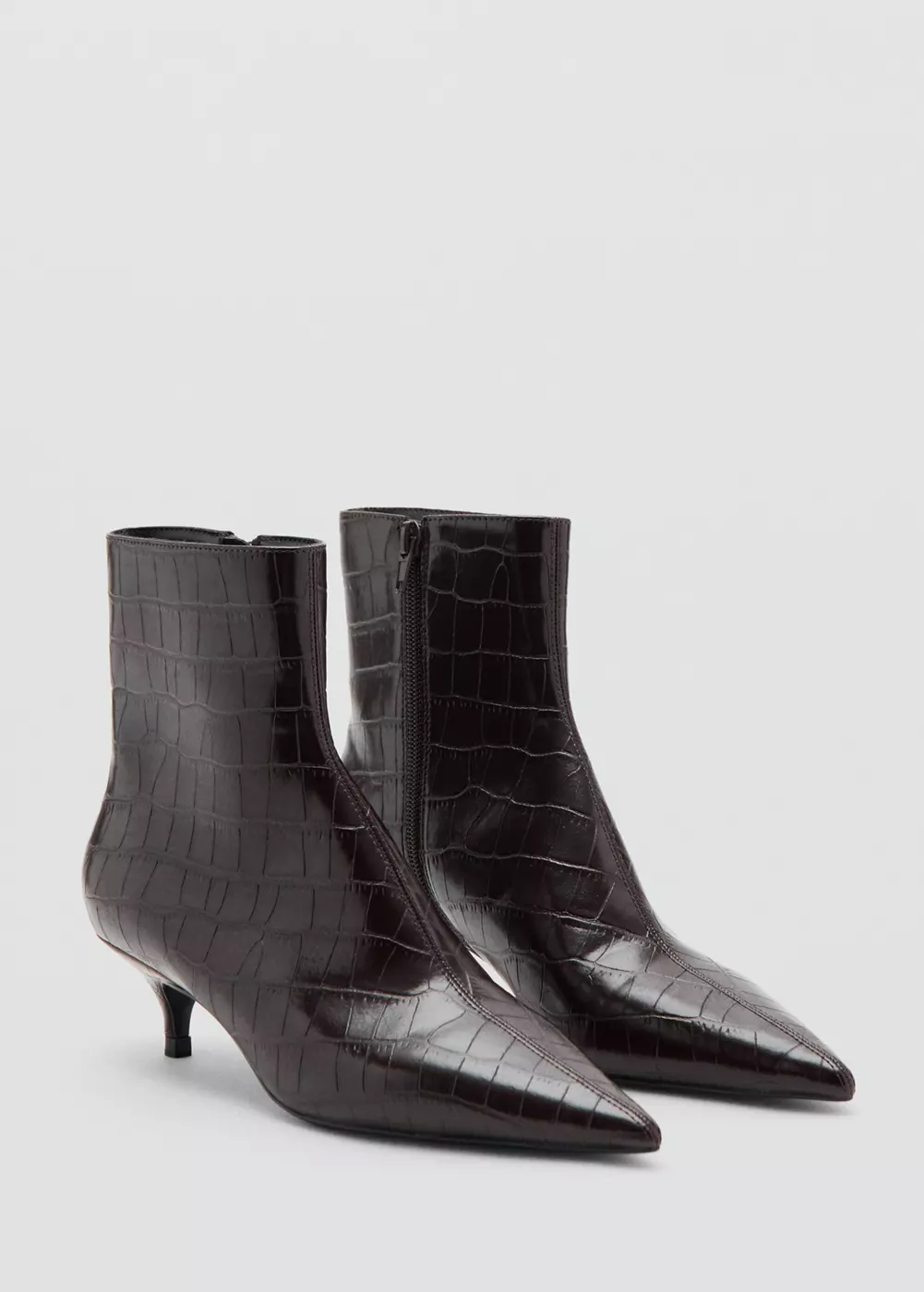 Bottines kitten heel pointues, MANGO