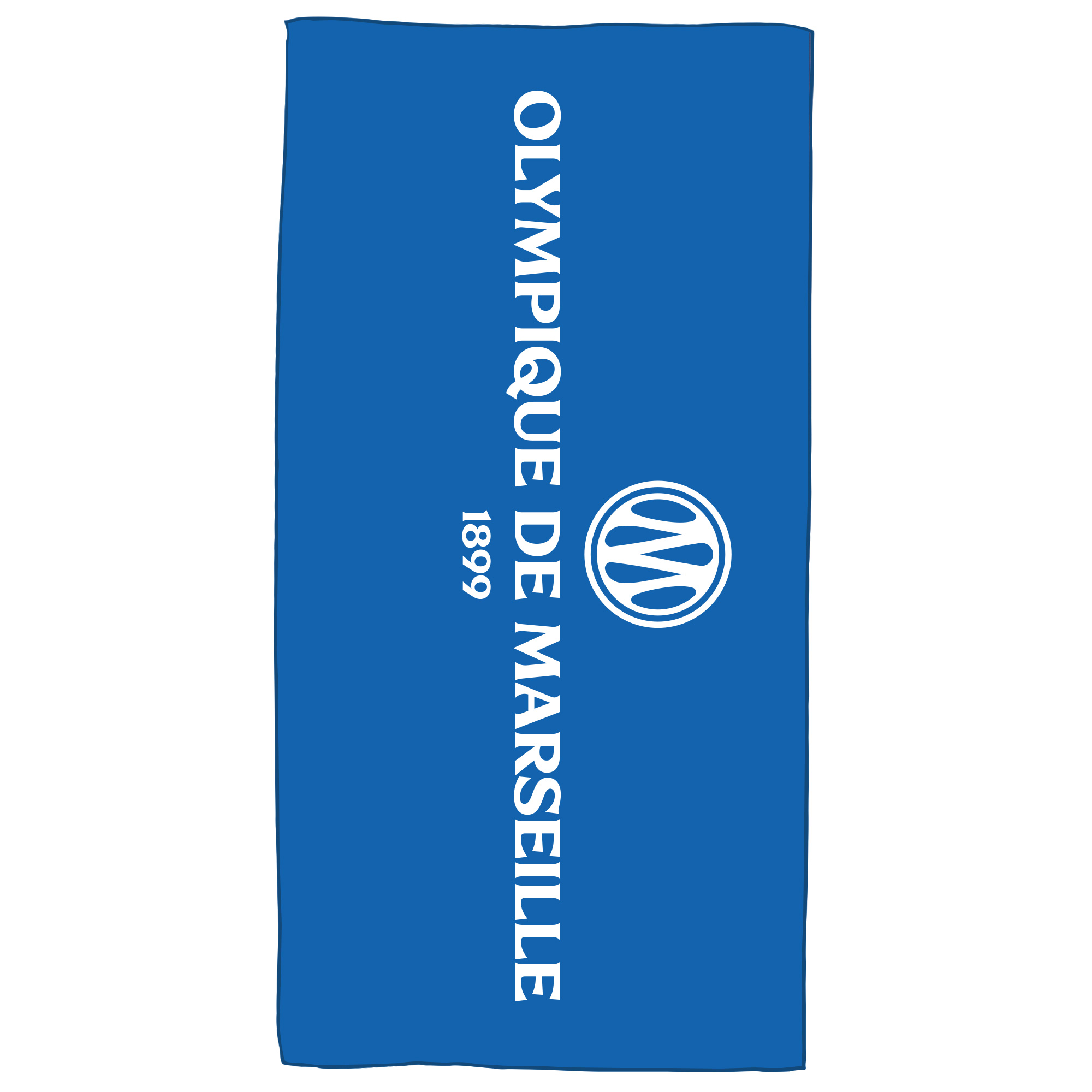 Serviette de bain et de plage imprimée microfibre, OM MASSILIA, OLYMPIQUE DE MARSEILLE