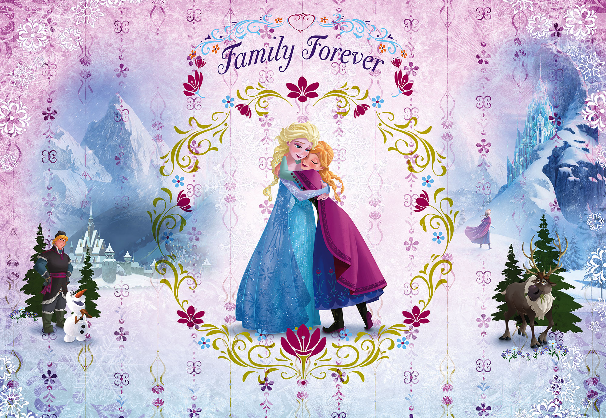 Papier peint Komar - Frozen Family Forever - 400 x 260 cm, HEXOA