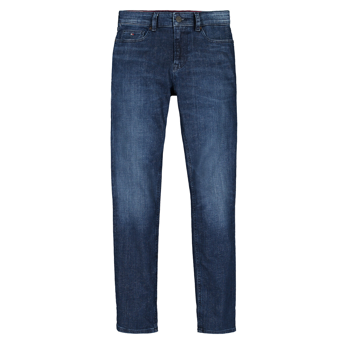 mid rise slim straight jeans