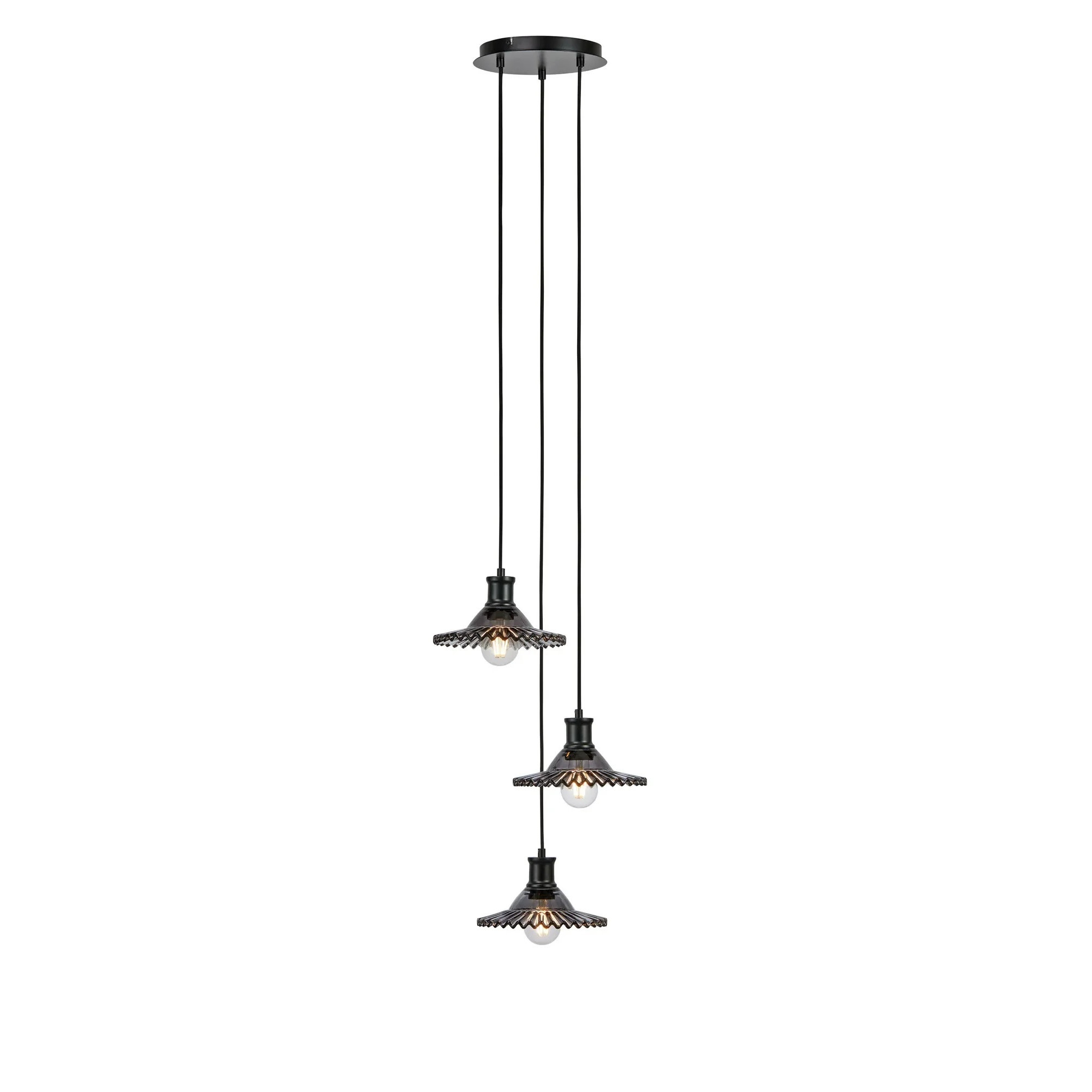Suspension en verre triple NOVIA, MARKSLOJD