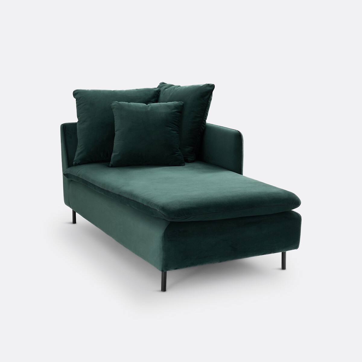 LA REDOUTE INTERIEURS Omvormbare longchair fluweel D158 cm, Ivete
