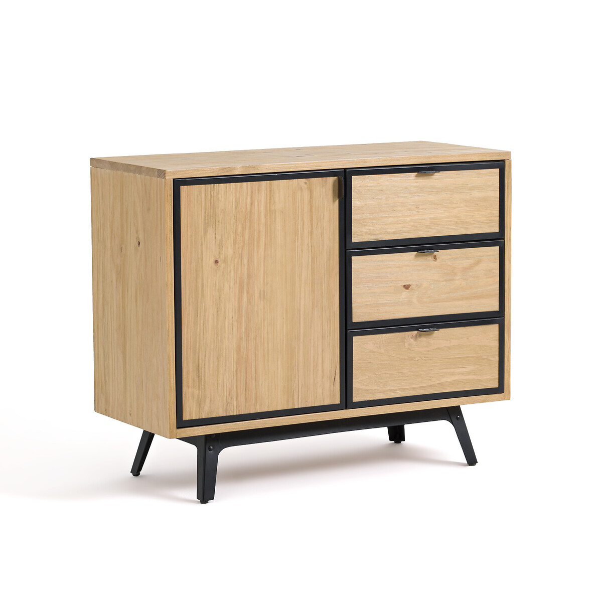 Product photograph of Daffo 3 Drawer Pine Sideboard from La Redoute UK