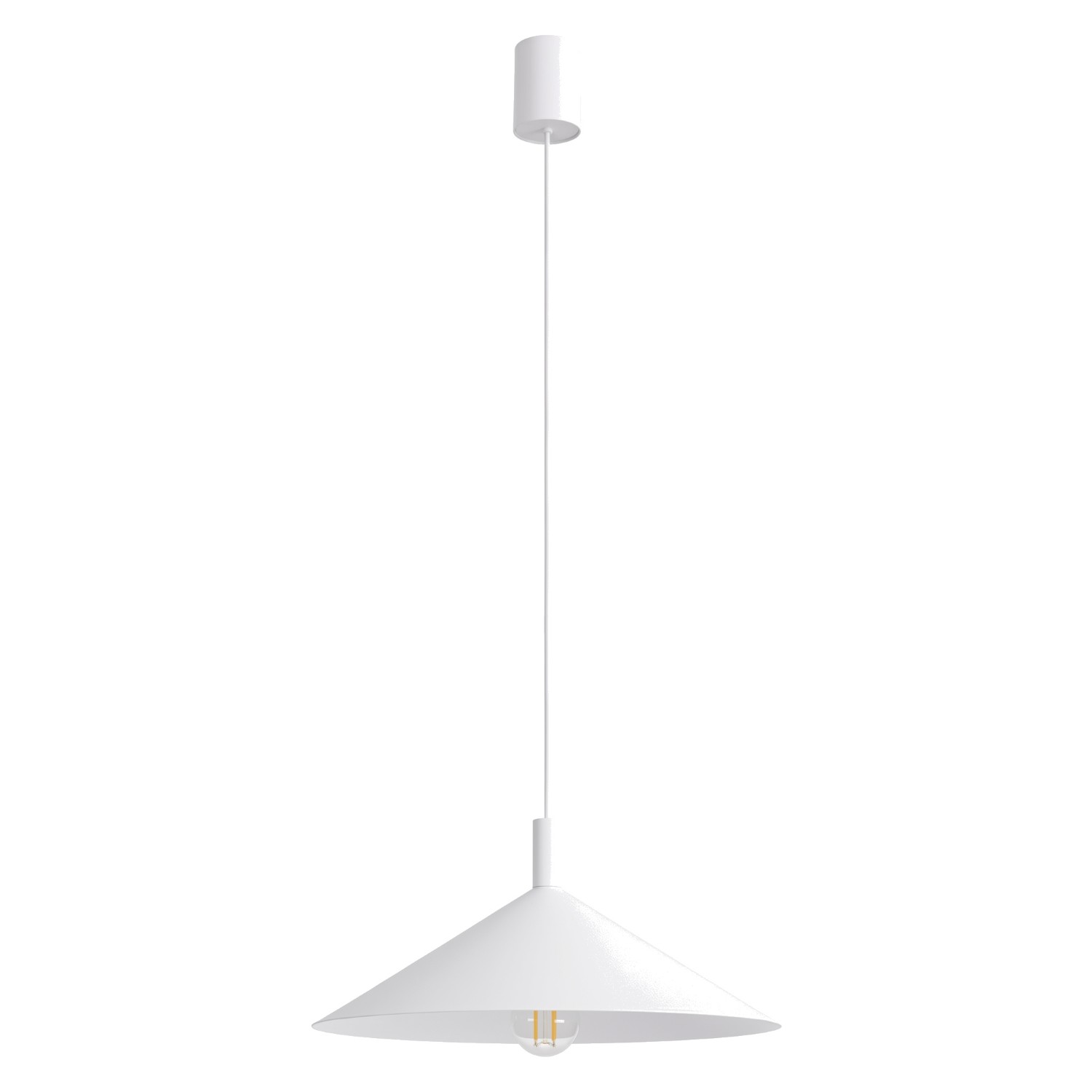 Suspension Acier Blanc E27 1 NOX, EDEN