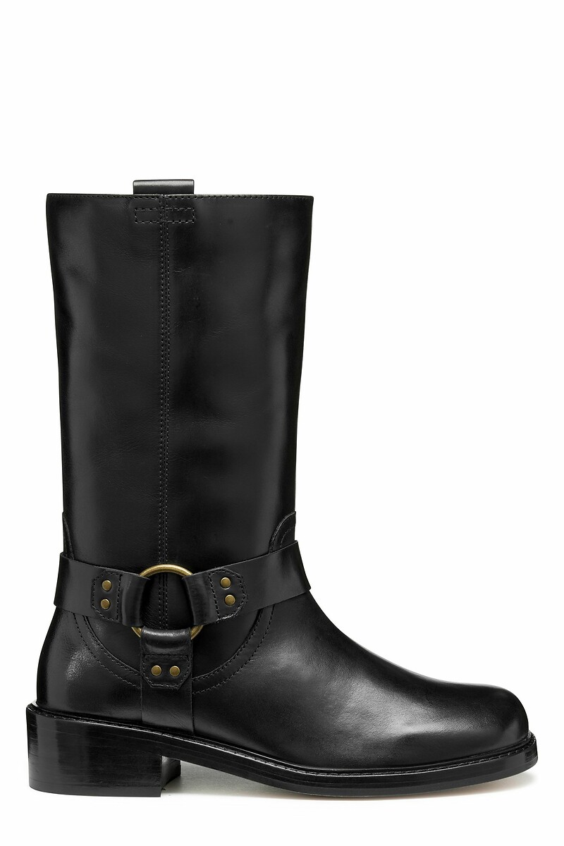 Nalvia Breathable Biker Boots in Leather, GEOX