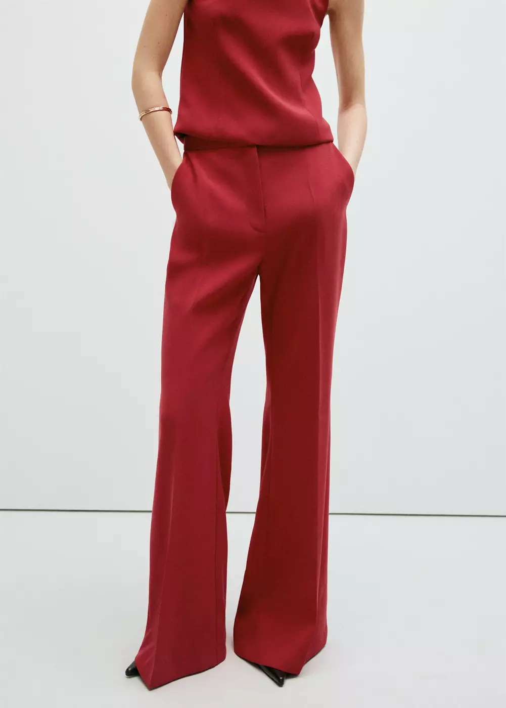Pantalon de costume taille haute, MANGO