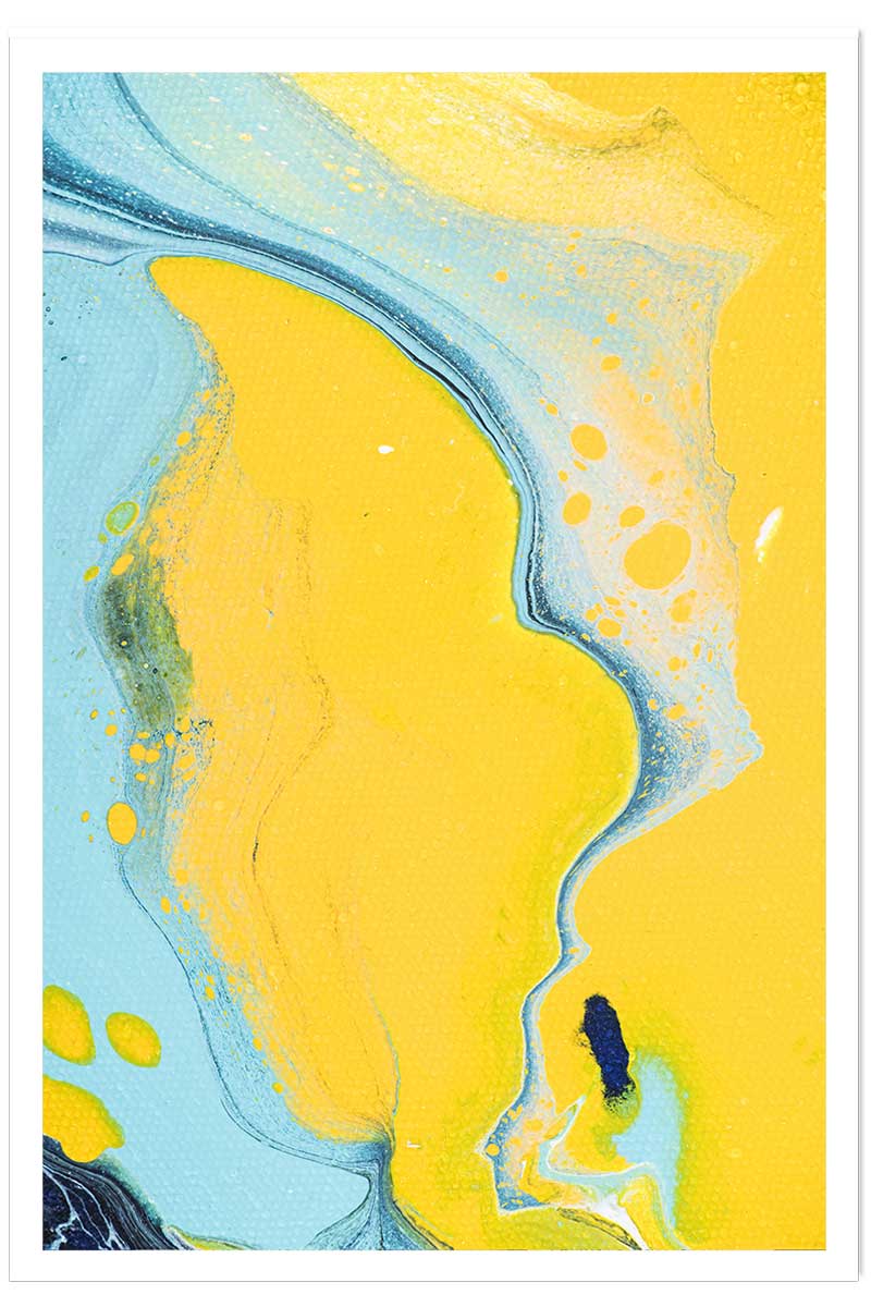 Affiche abstraite ondes sonores et dunes, HEXOA