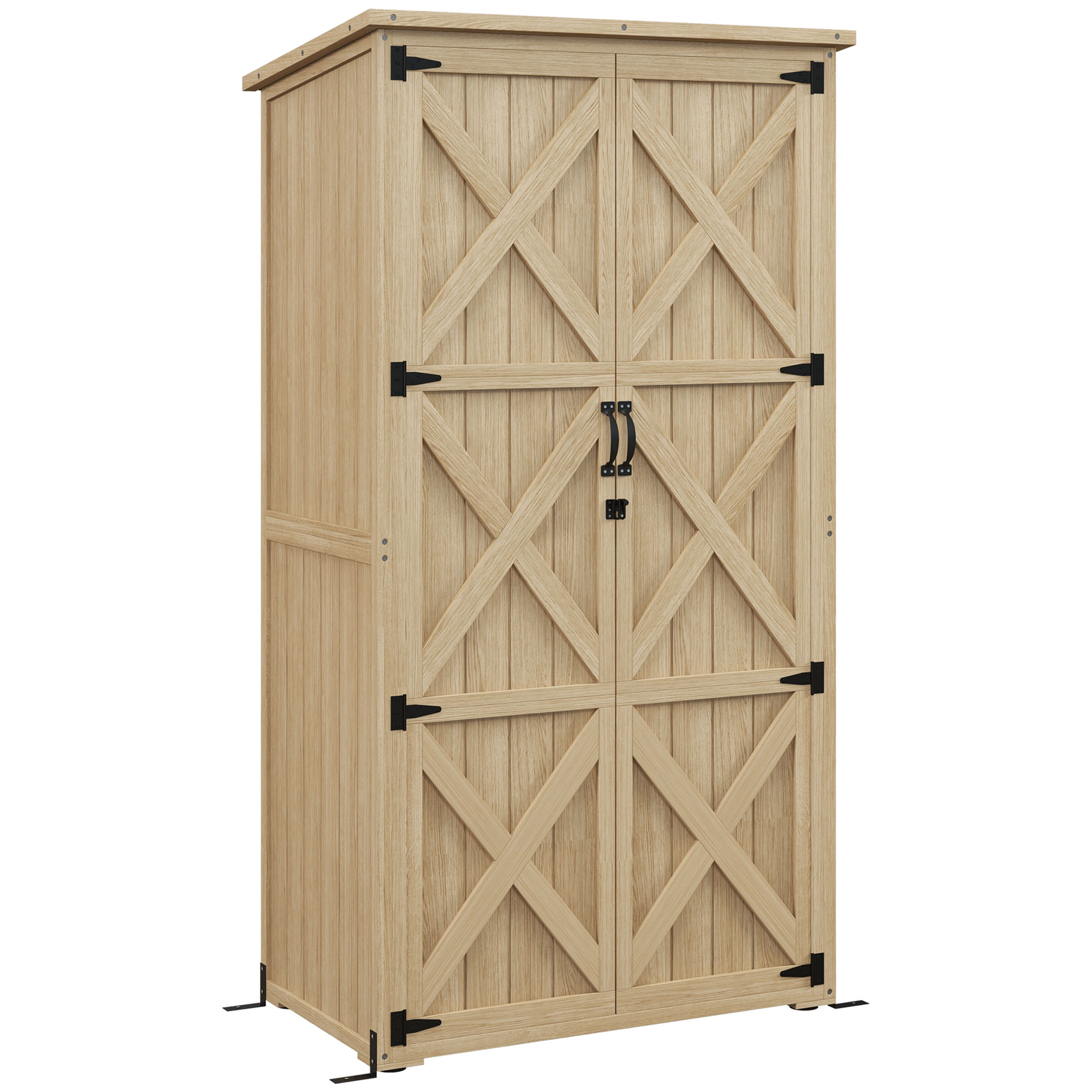 Abri de jardin Bois de sapin Bois naturel, OUTSUNNY