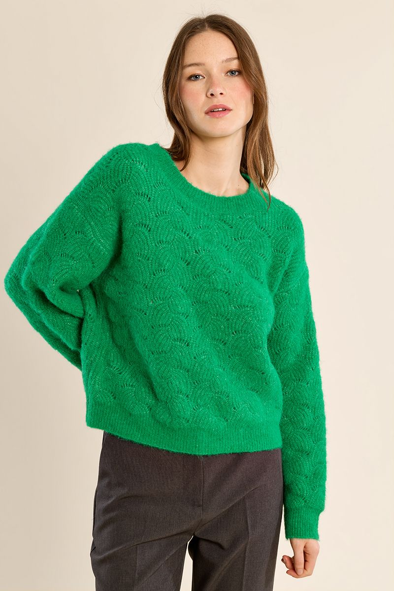 Pull en maille, détails ajourés, MOLLY BRACKEN