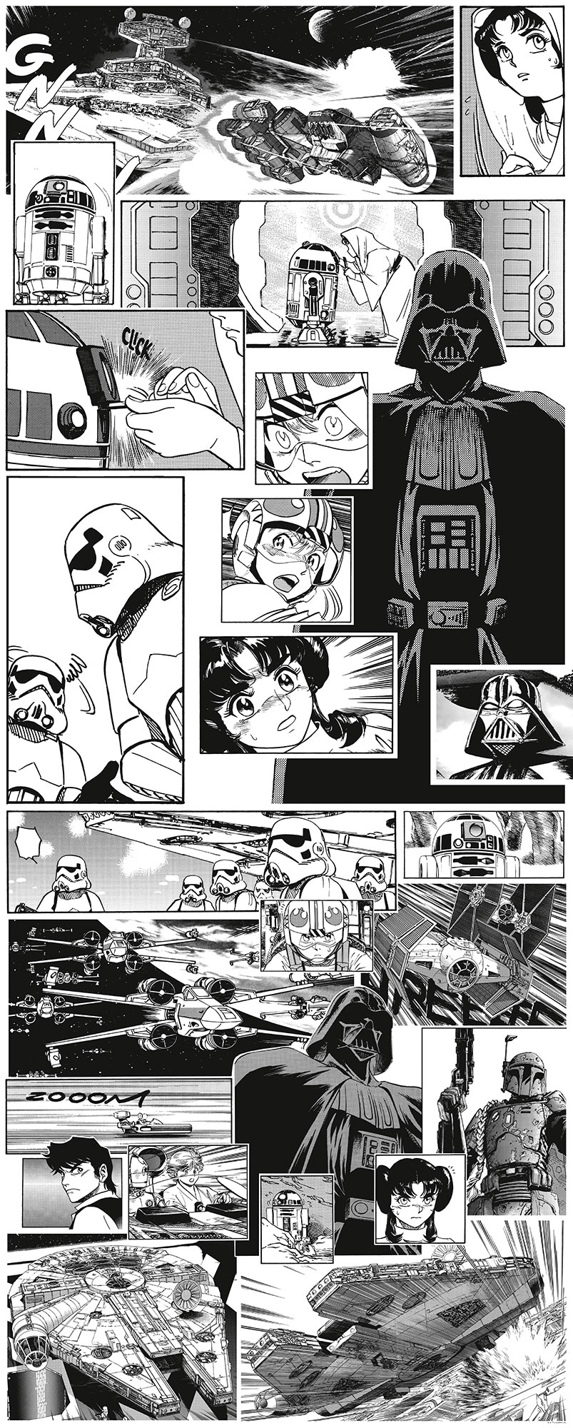 Papier peint Komar - Star Wars Manga Madness - 100 x 250 cm, HEXOA