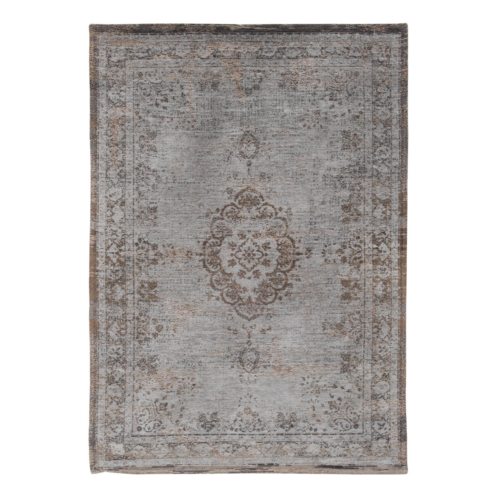Tapis gris salon et chambre médaillon vintage GREY COAL, NOVATREND