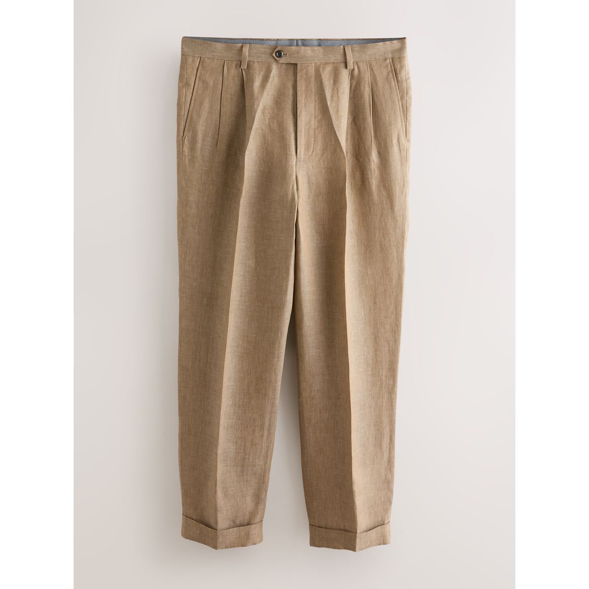 Pantalon de costume archive en lin avec plis, NEXT