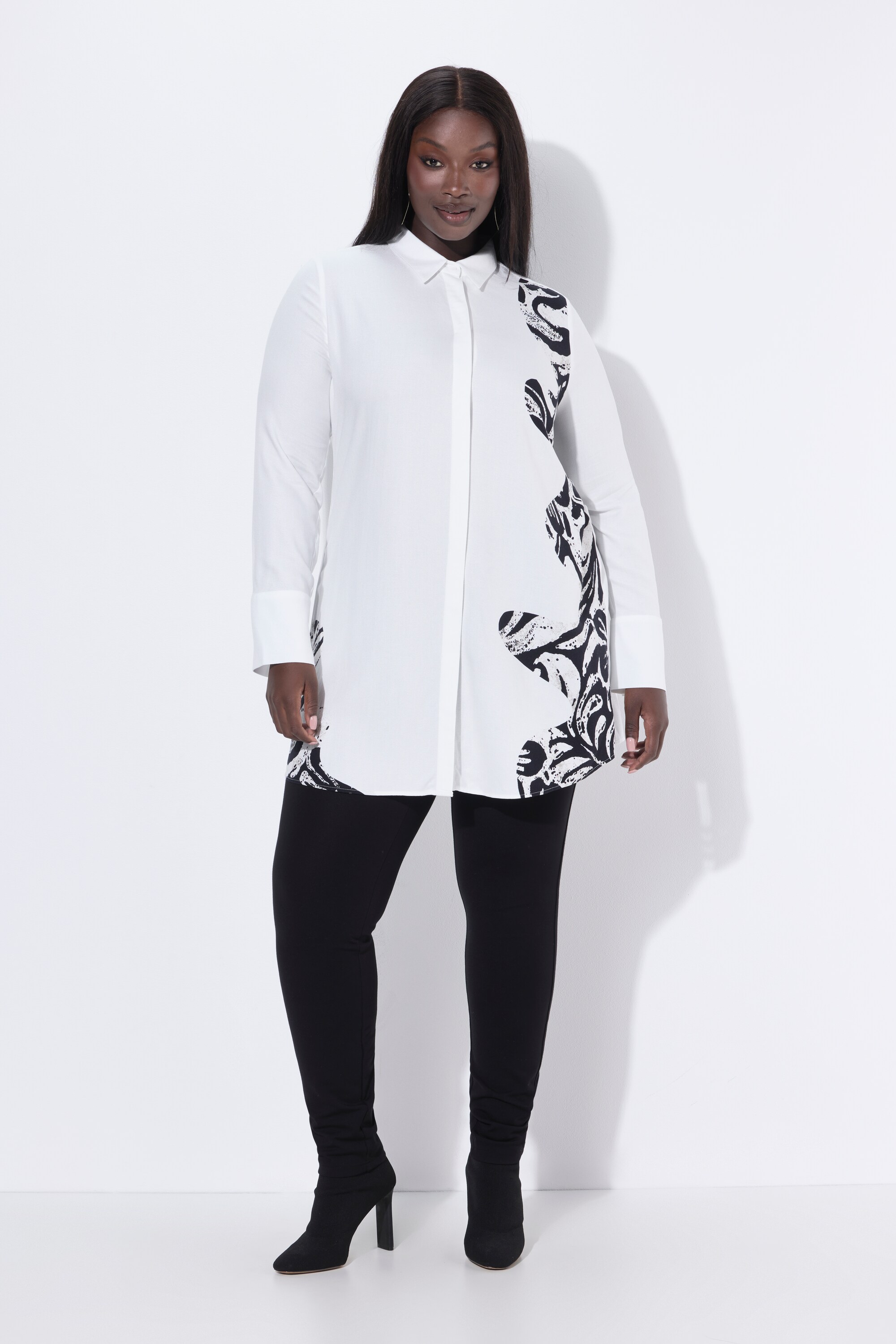 Blouse longue avec imprimé animal, ULLA POPKEN