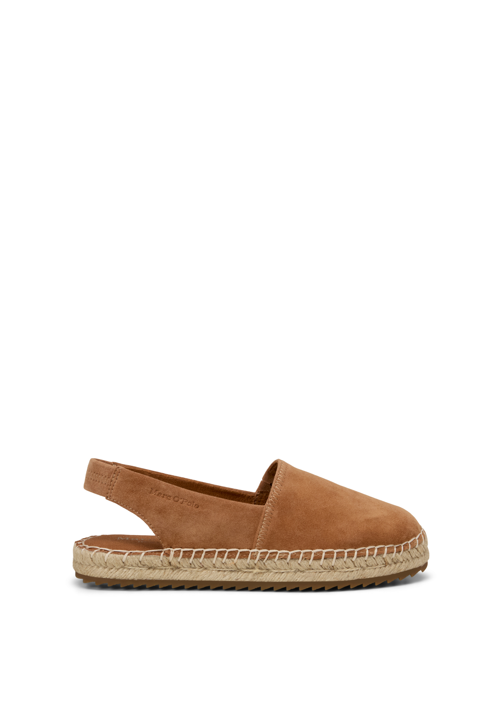 Espadrilles slingback modèle Gem en cuir de chèvre suédé, MARC O'POLO