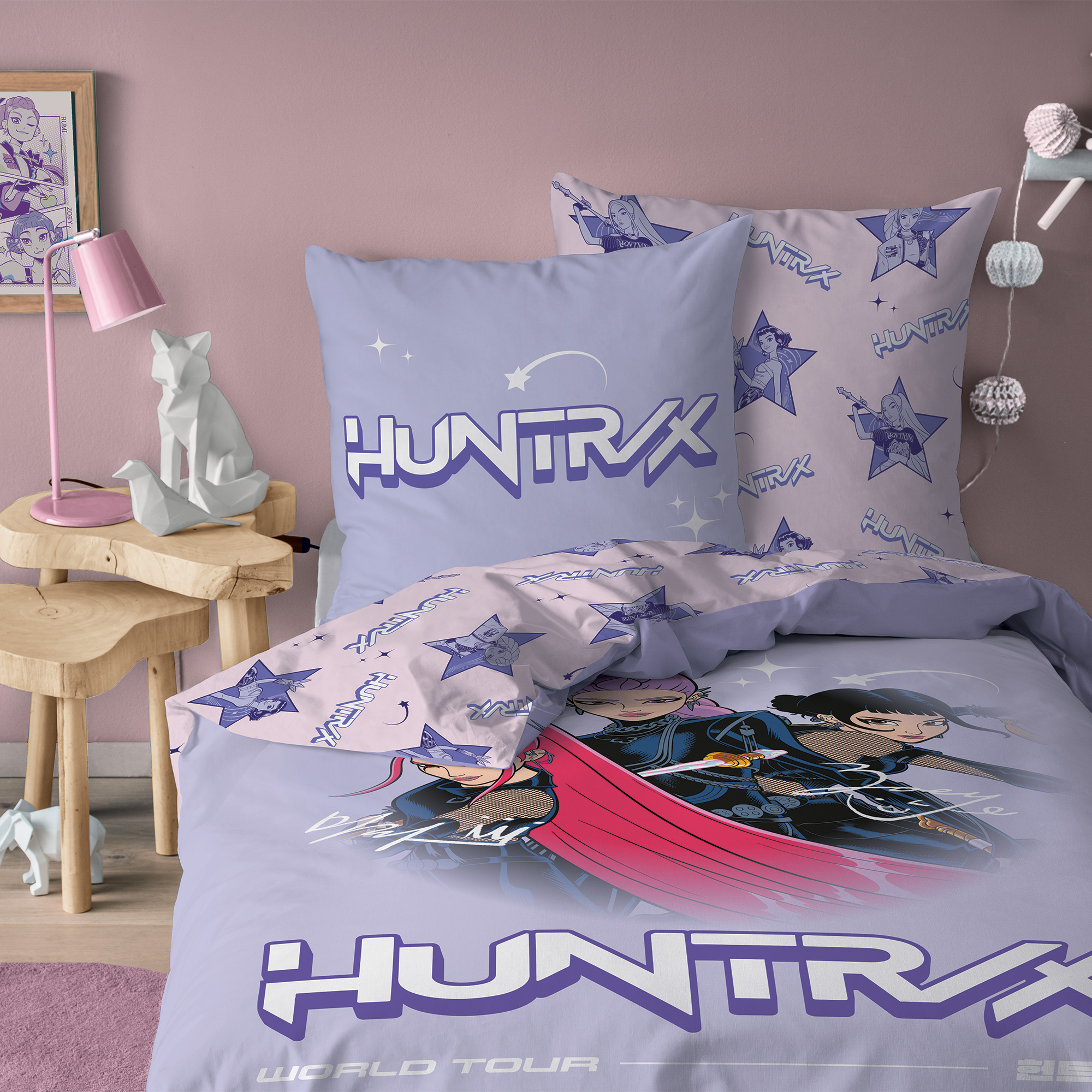 Parure de lit imprimée 100% coton, SLAYPOP, KPOP DEMON HUNTERS