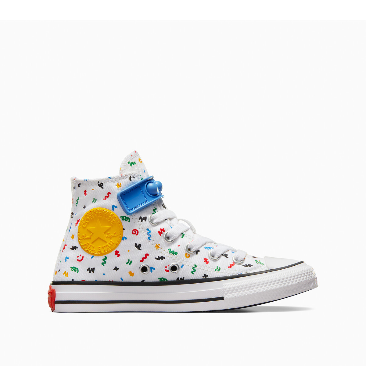 Image of Kids' All Star Bubble Strap Polka-Doodle High Top Trainers in Canvas