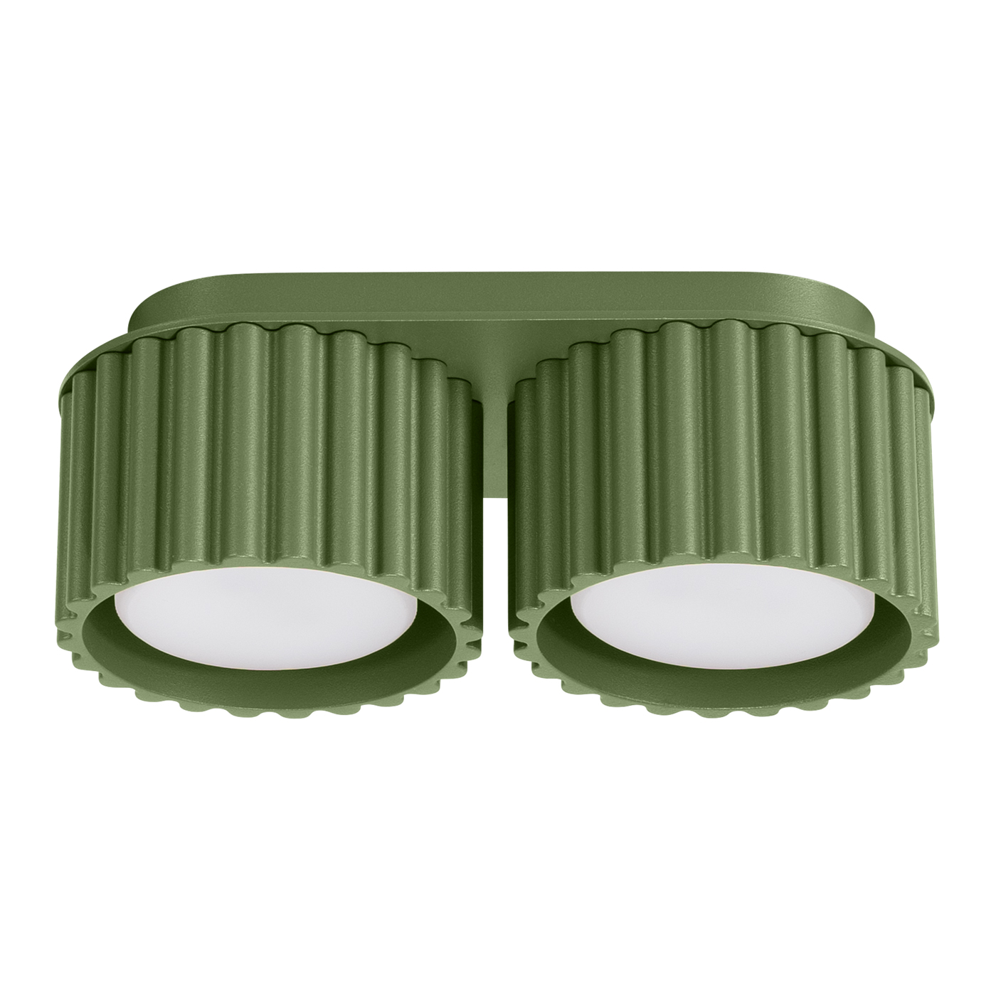 Plafonnier Aluminium Vert Olive Gx53 2 Aura, EDEN