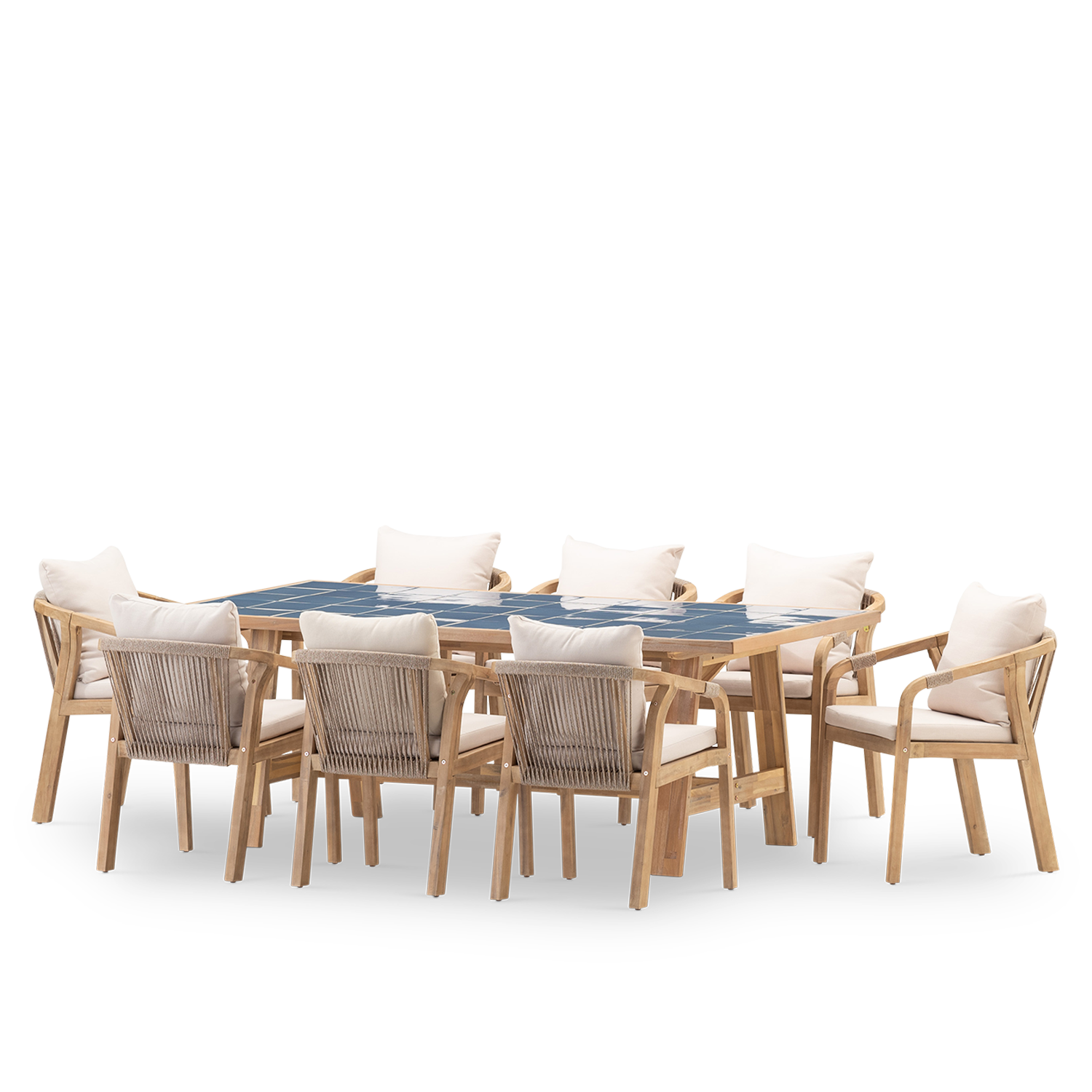 Salon de jardin, 8 chaises, BISBAL & SIENA, DEFORA HOME