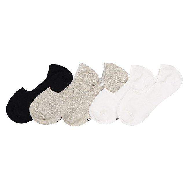 Confezione da 5 paia di calze invisibili 23-38 grigio / bianco / nero LA REDOUTE COLLECTIONS