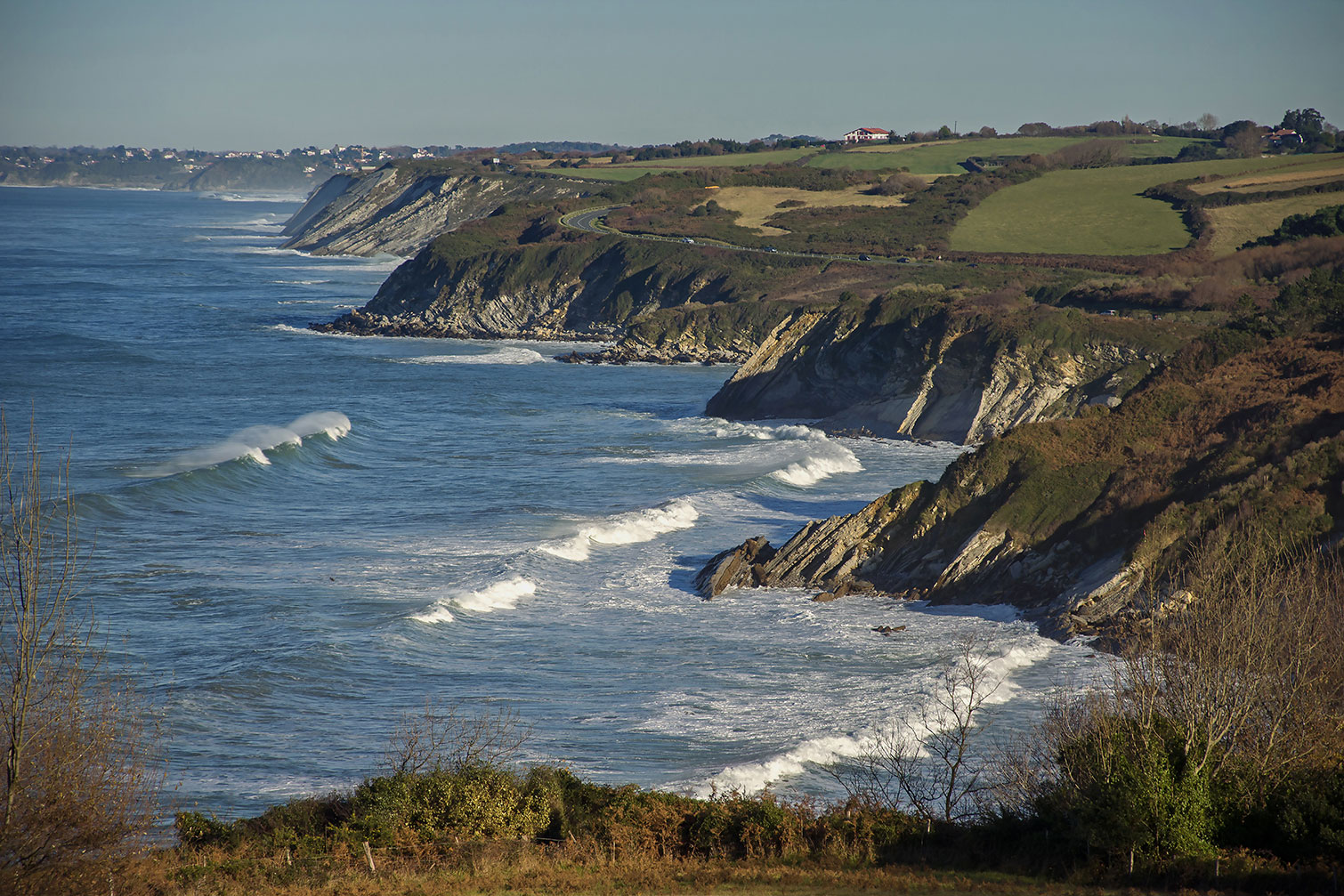 Tableau paysage ocean corniche d'hendaye, HEXOA