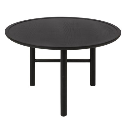 Table basse chêne noir ronde Ø 70 cm 3 pieds Contempo ZAGO