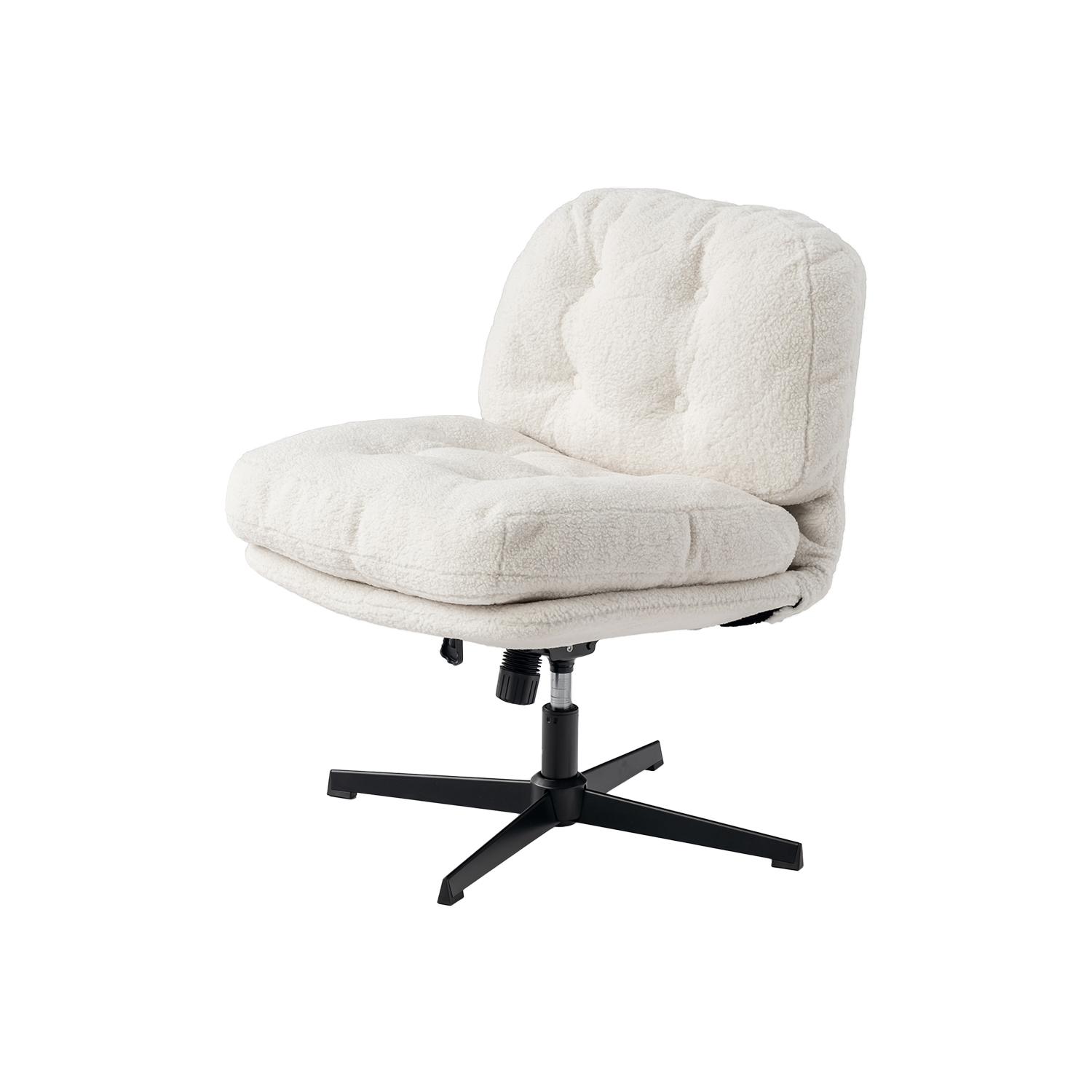 Chaise de bureau rotatif réglable en hauteur en bouclette, ALINTONEXOFFICE, MEUBLES COSY